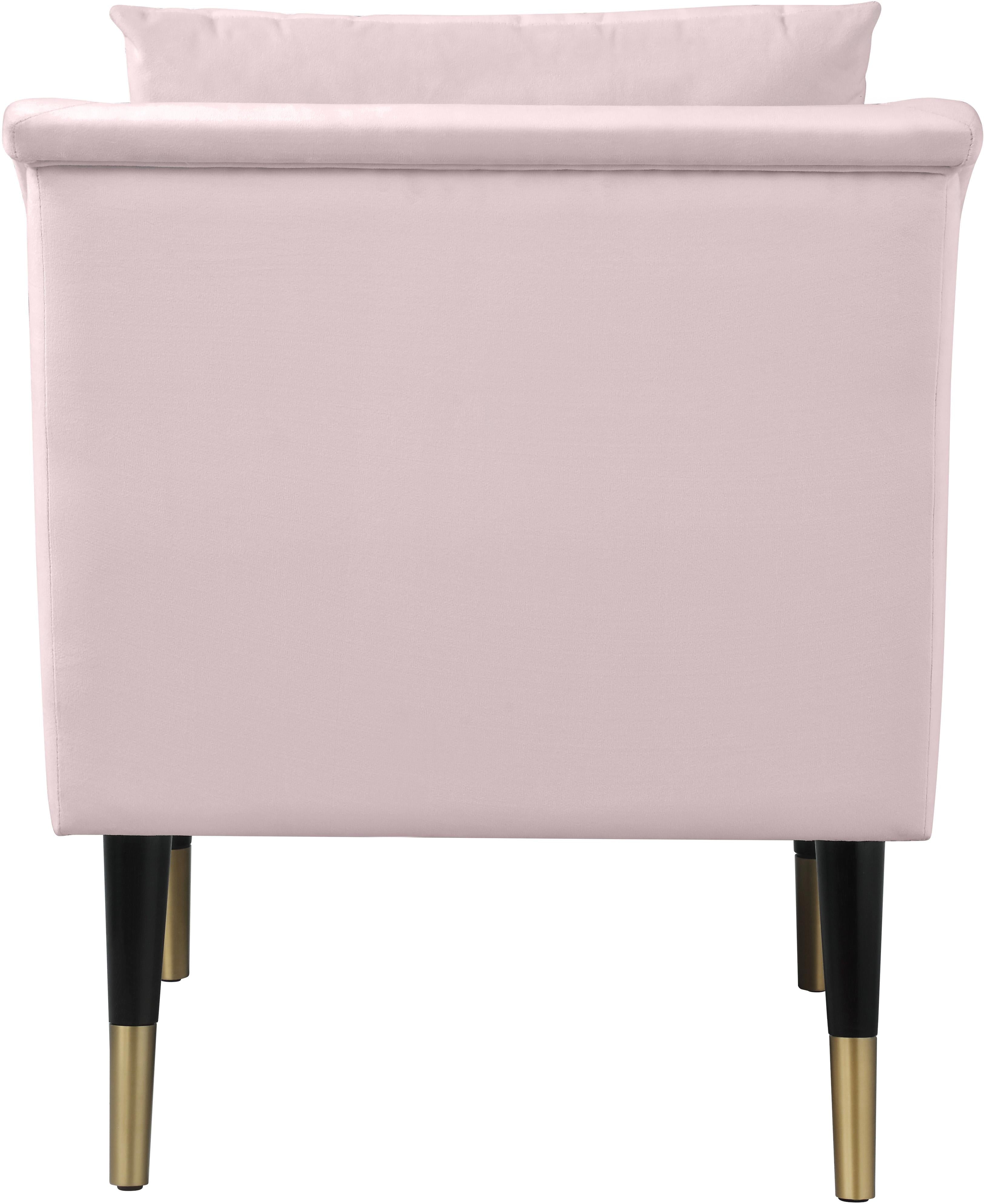 Elegante Pink Velvet Accent Chair - Luxury Home Furniture (MI)