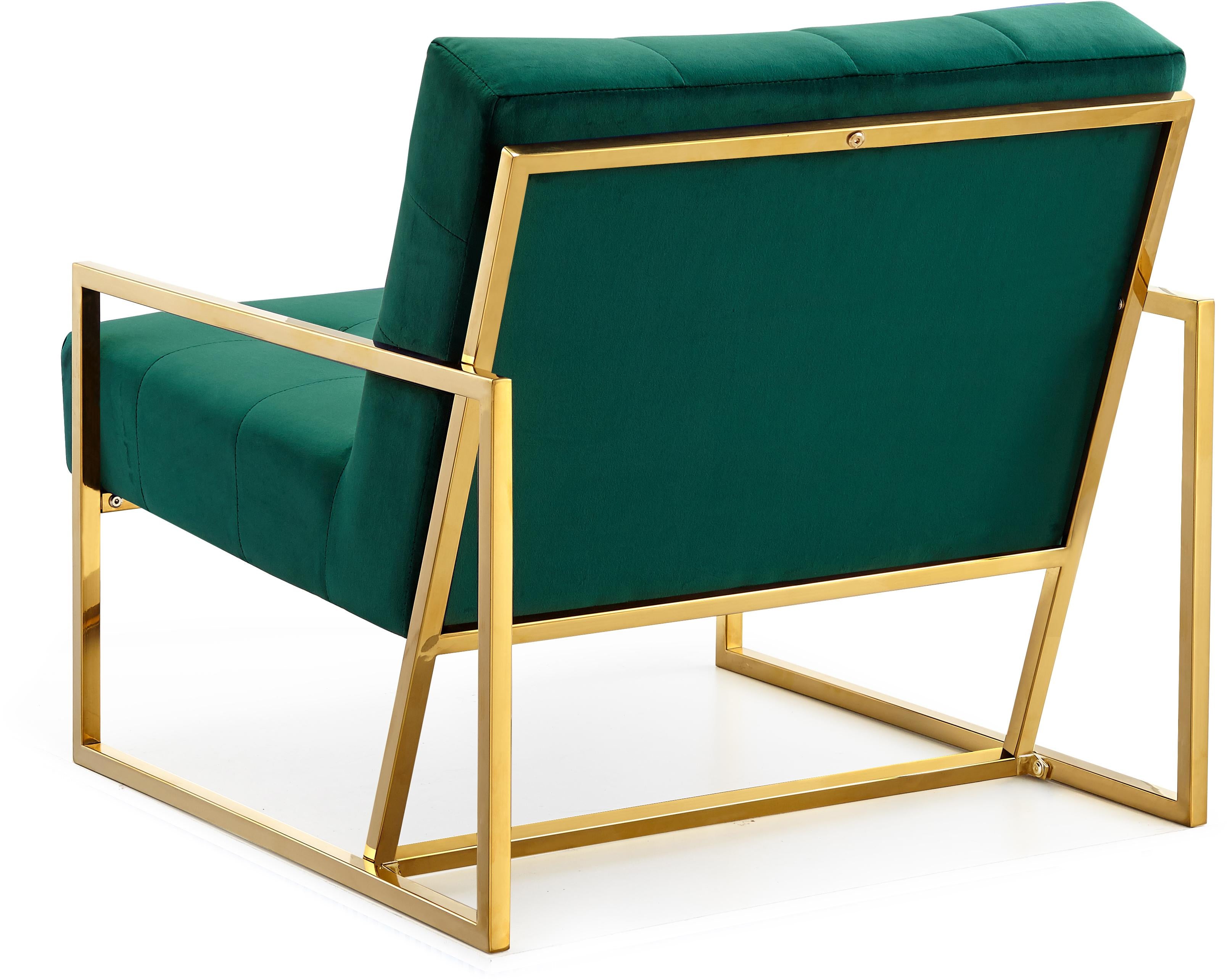 Pierre Green Velvet Accent Chair - Luxury Home Furniture (MI)