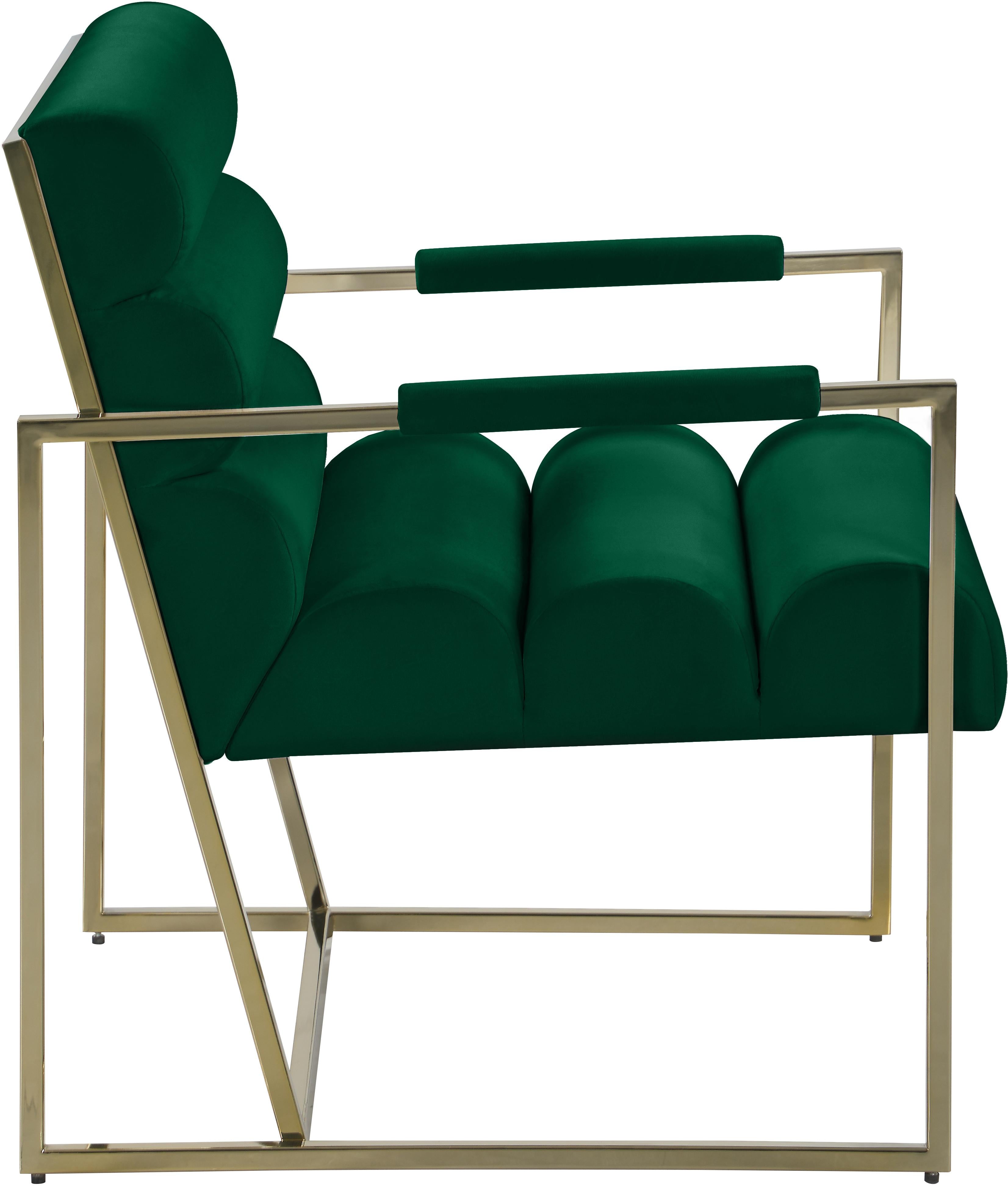 Wayne Green Velvet Accent Chair - Luxury Home Furniture (MI)
