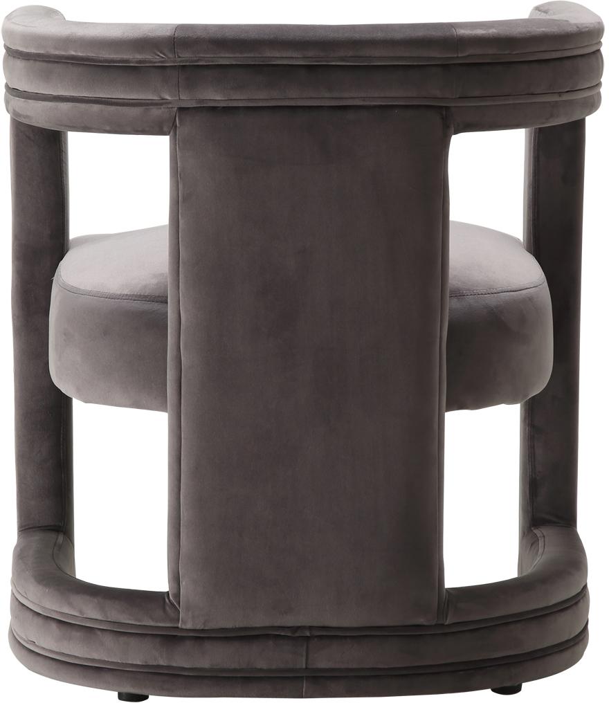 Blair Grey Velvet Accent Chair - Luxury Home Furniture (MI)