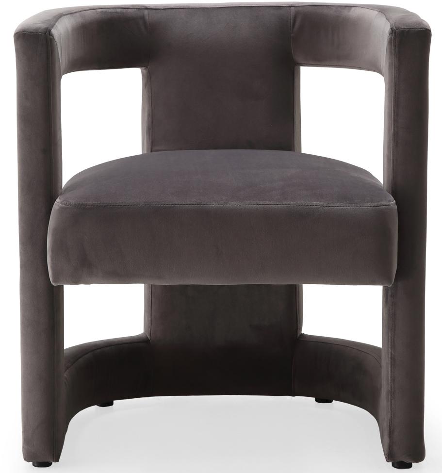 Blair Grey Velvet Accent Chair - Luxury Home Furniture (MI)