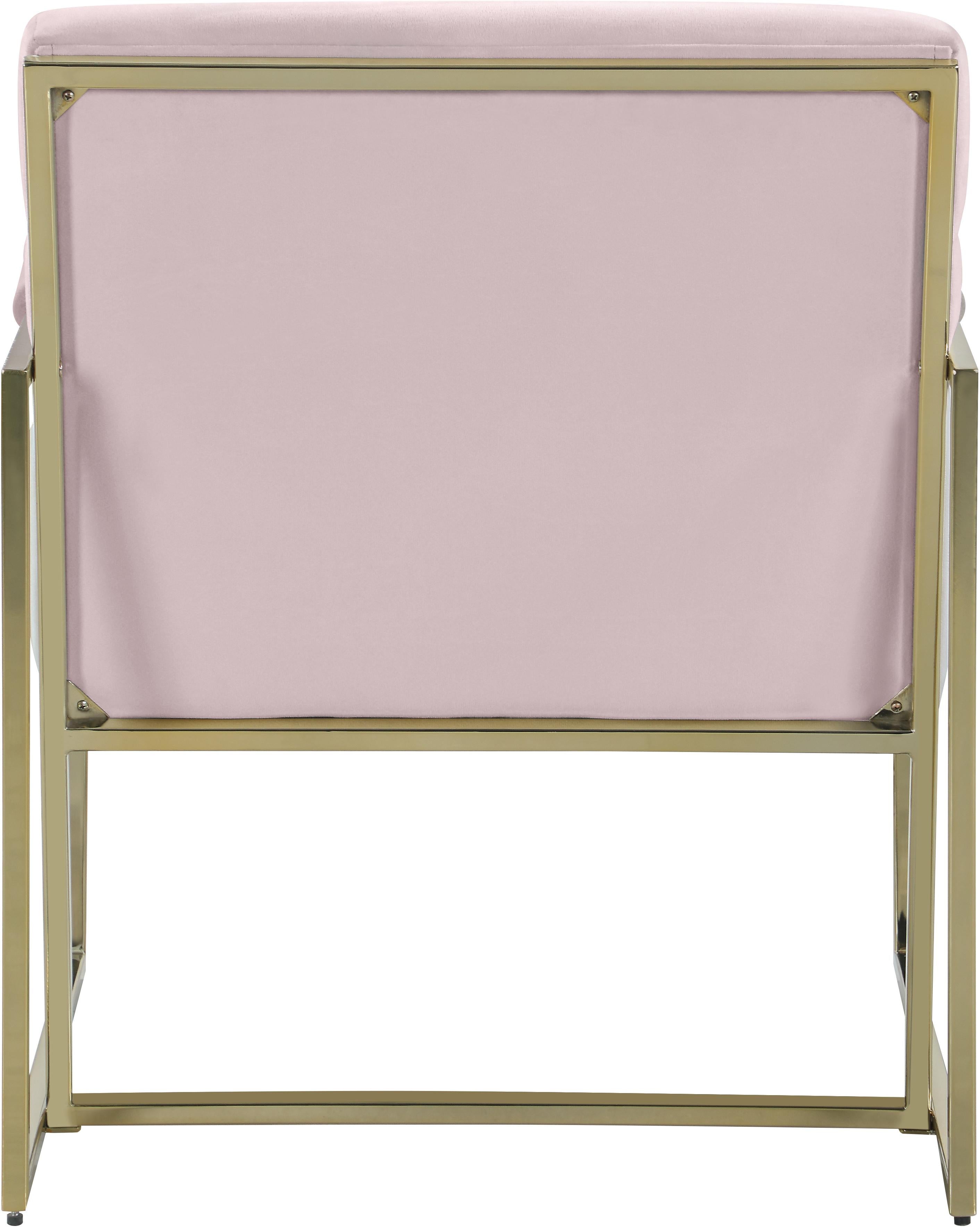 Wayne Pink Velvet Accent Chair - Luxury Home Furniture (MI)
