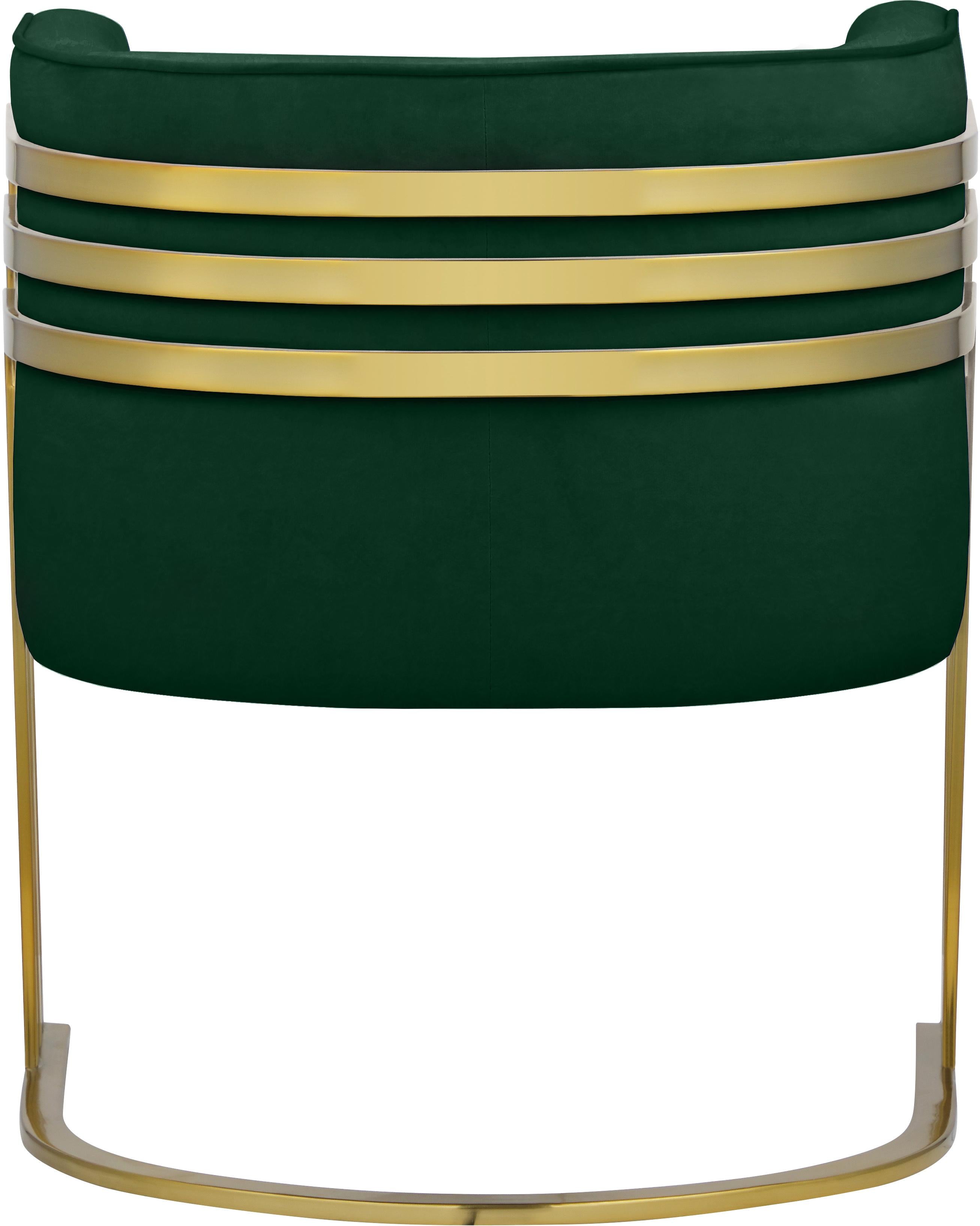 Rays Green Velvet Accent Chair - Luxury Home Furniture (MI)