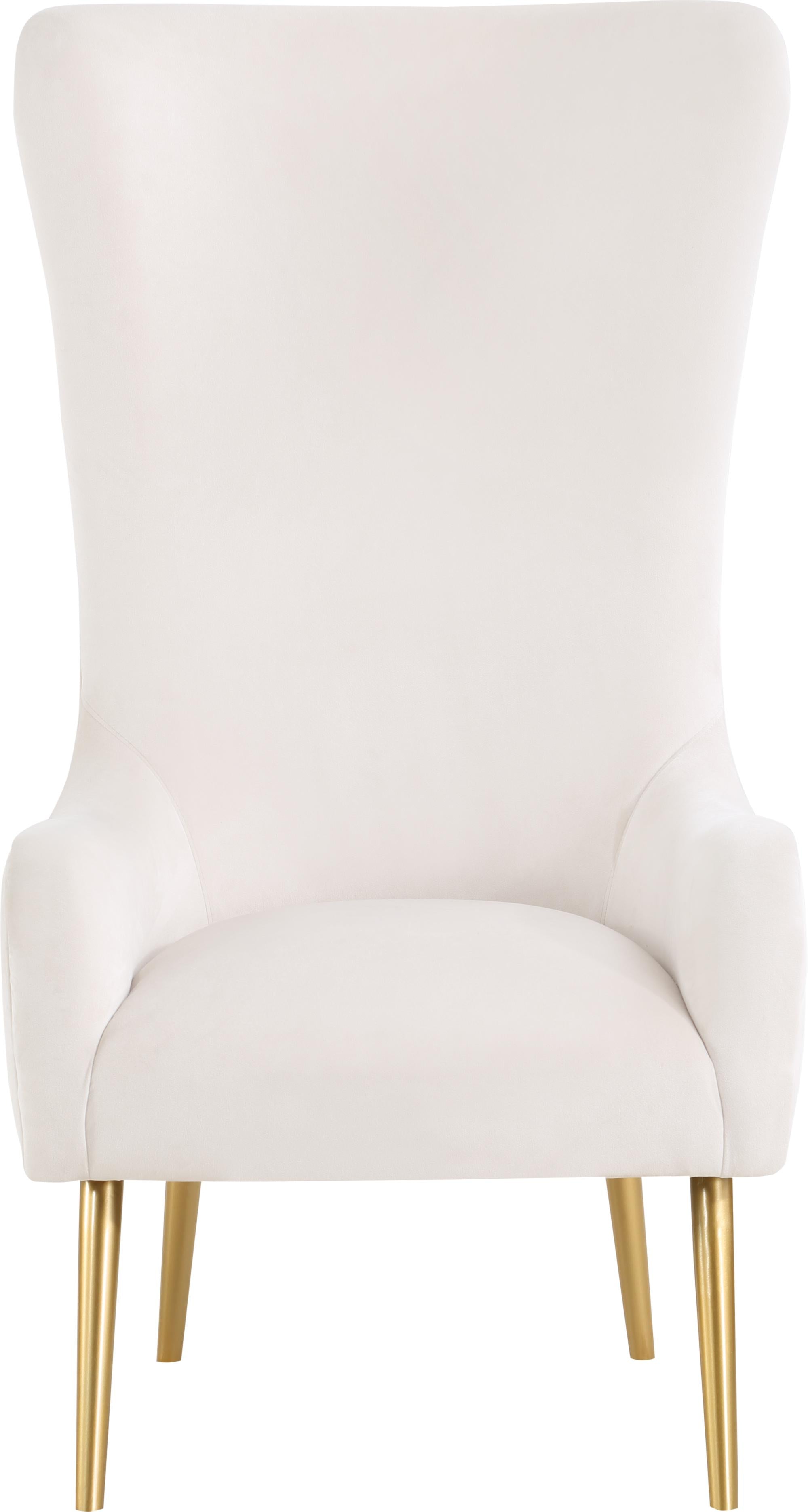 Alexander Cream Velvet Accent Chair - Luxury Home Furniture (MI)