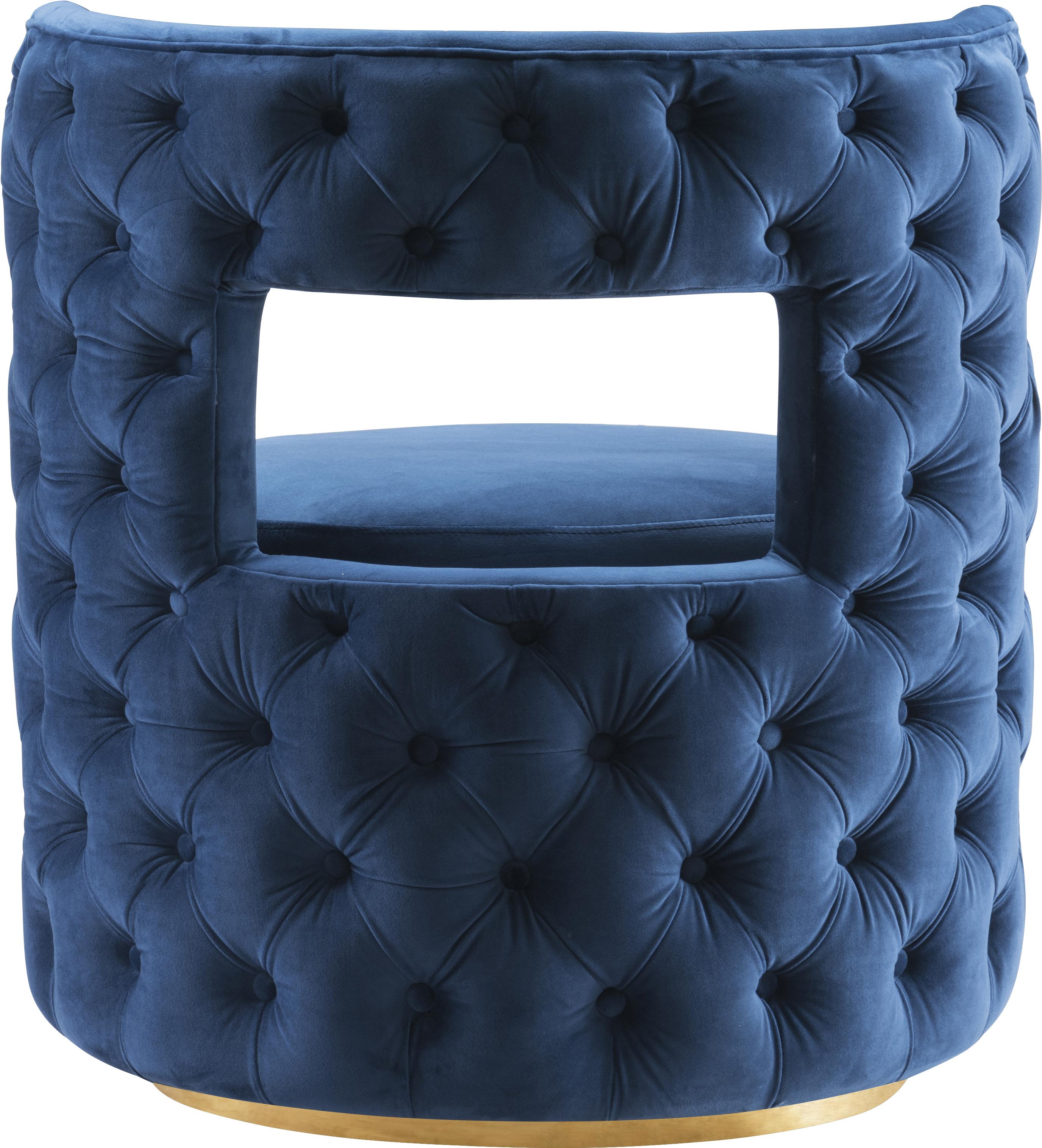Theo Navy Velvet Accent Chair - Luxury Home Furniture (MI)