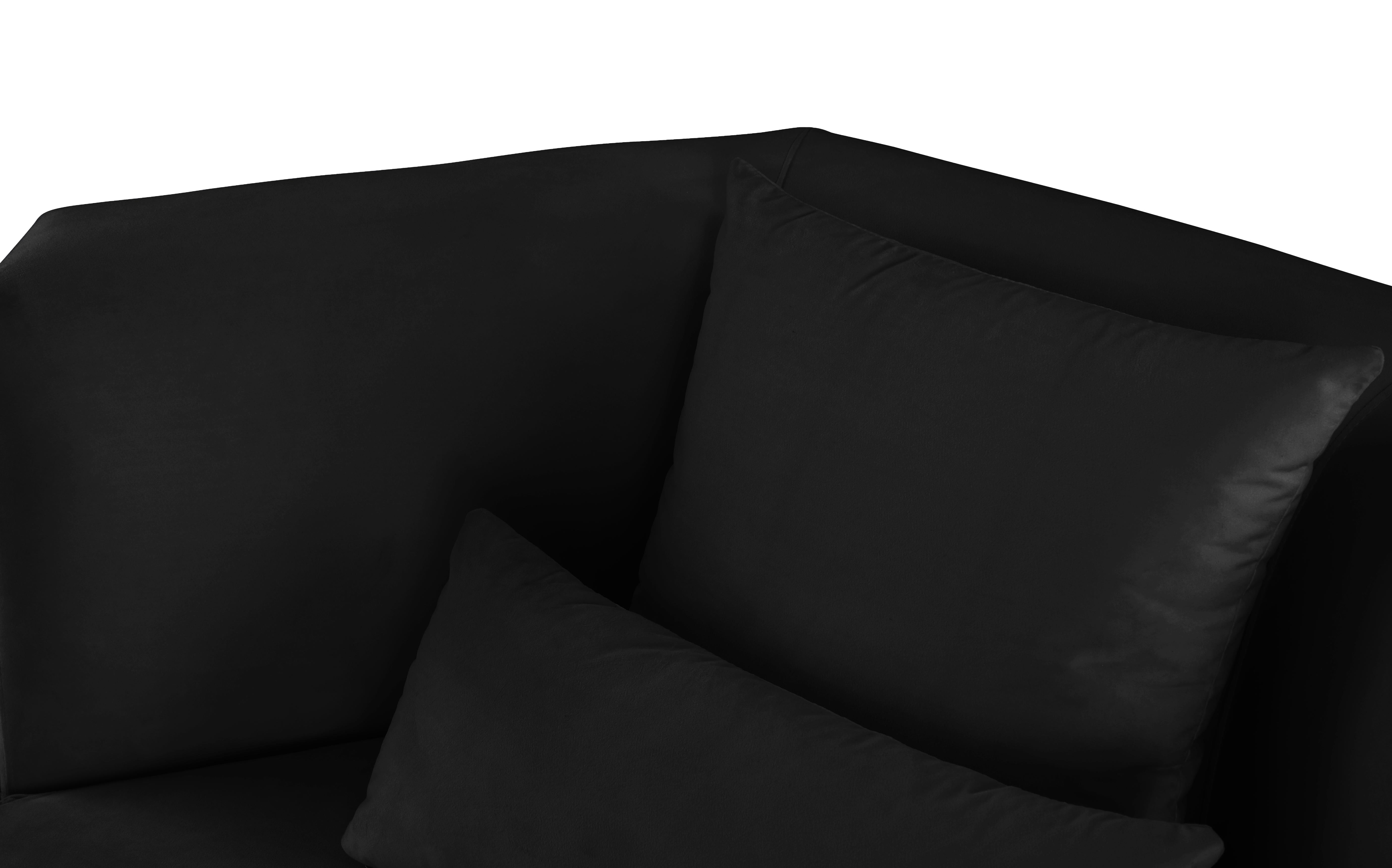 Marquis Black Velvet Sofa - Luxury Home Furniture (MI)