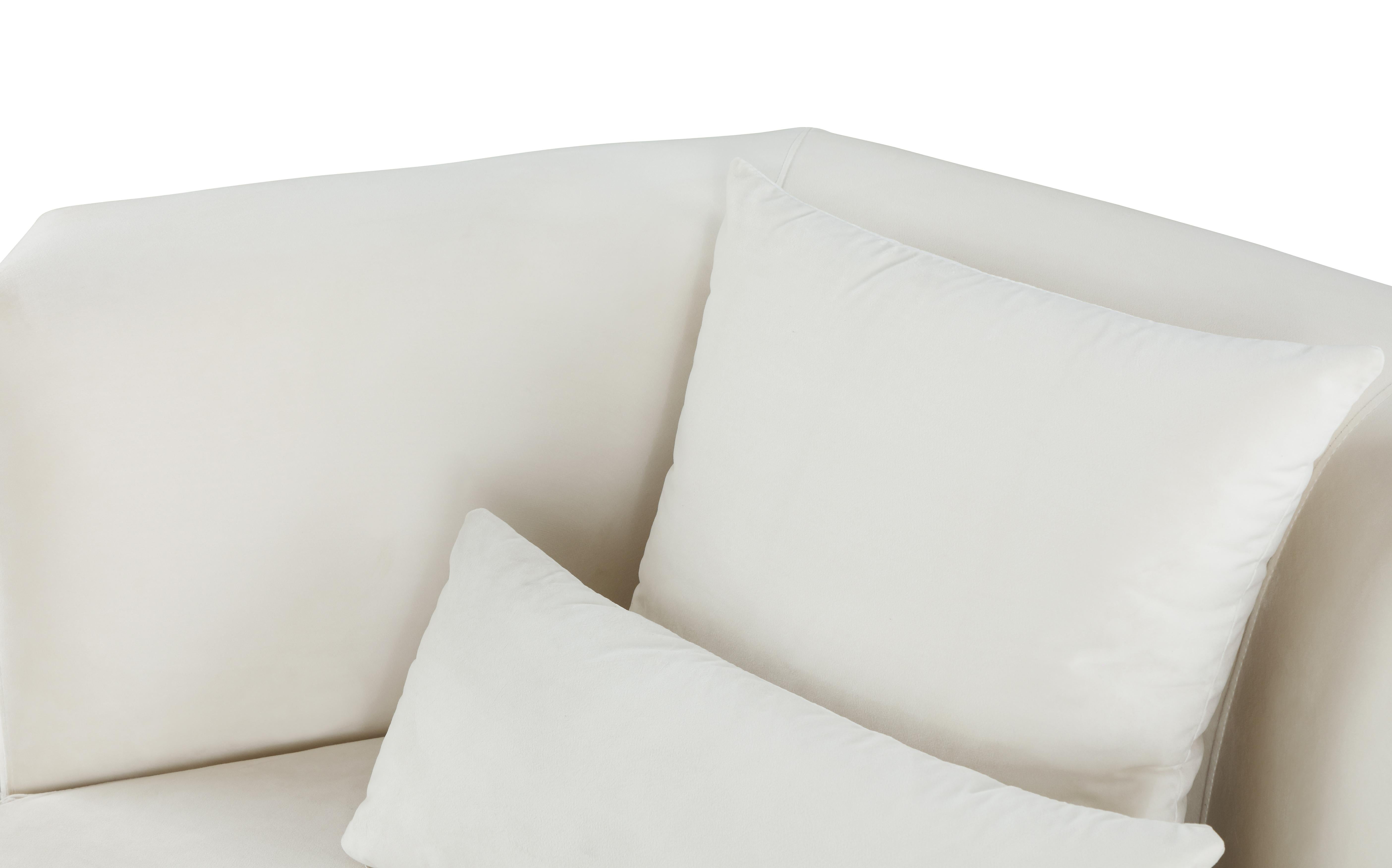 Marquis Cream Velvet Sofa - Luxury Home Furniture (MI)