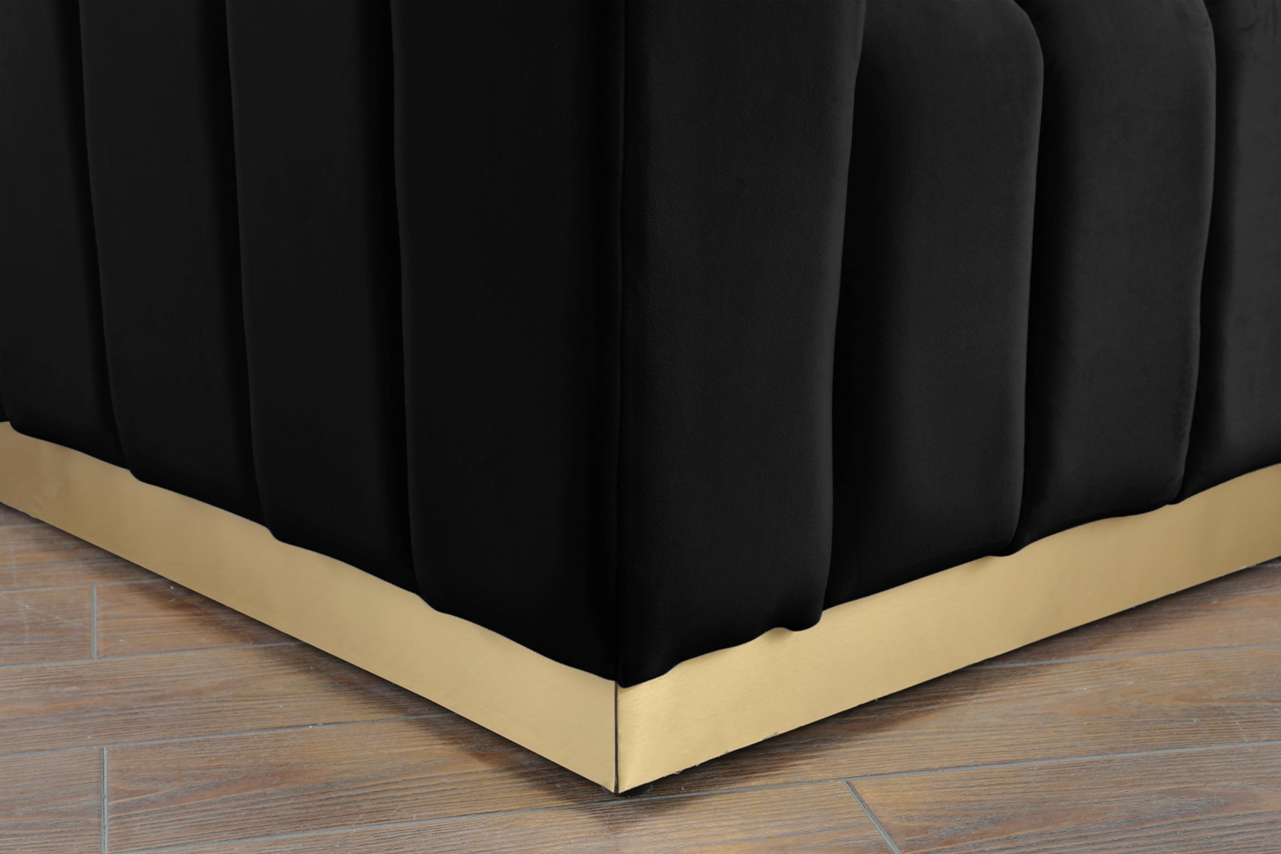 Marlon Black Velvet Sofa - Luxury Home Furniture (MI)