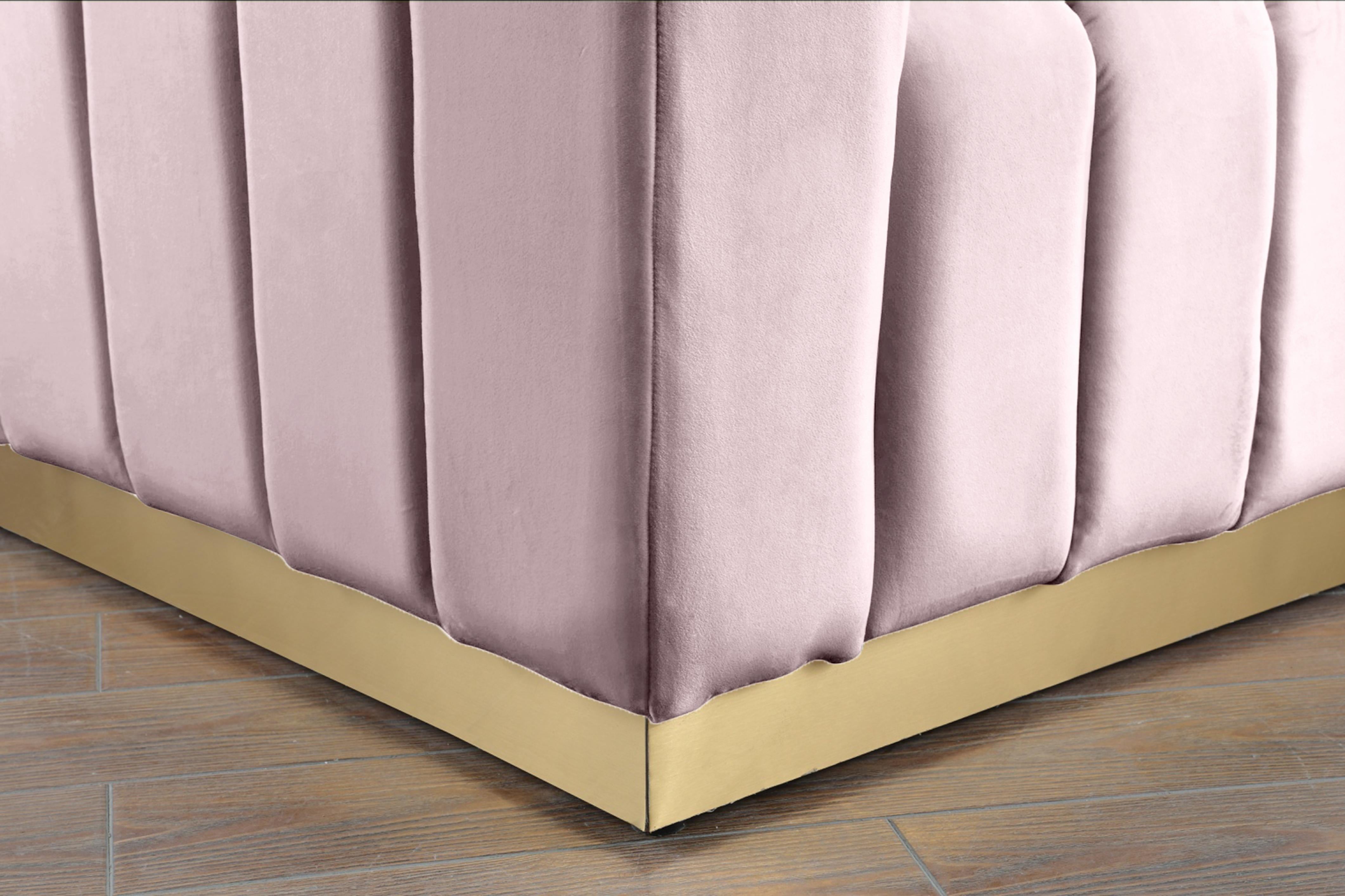 Marlon Pink Velvet Sofa