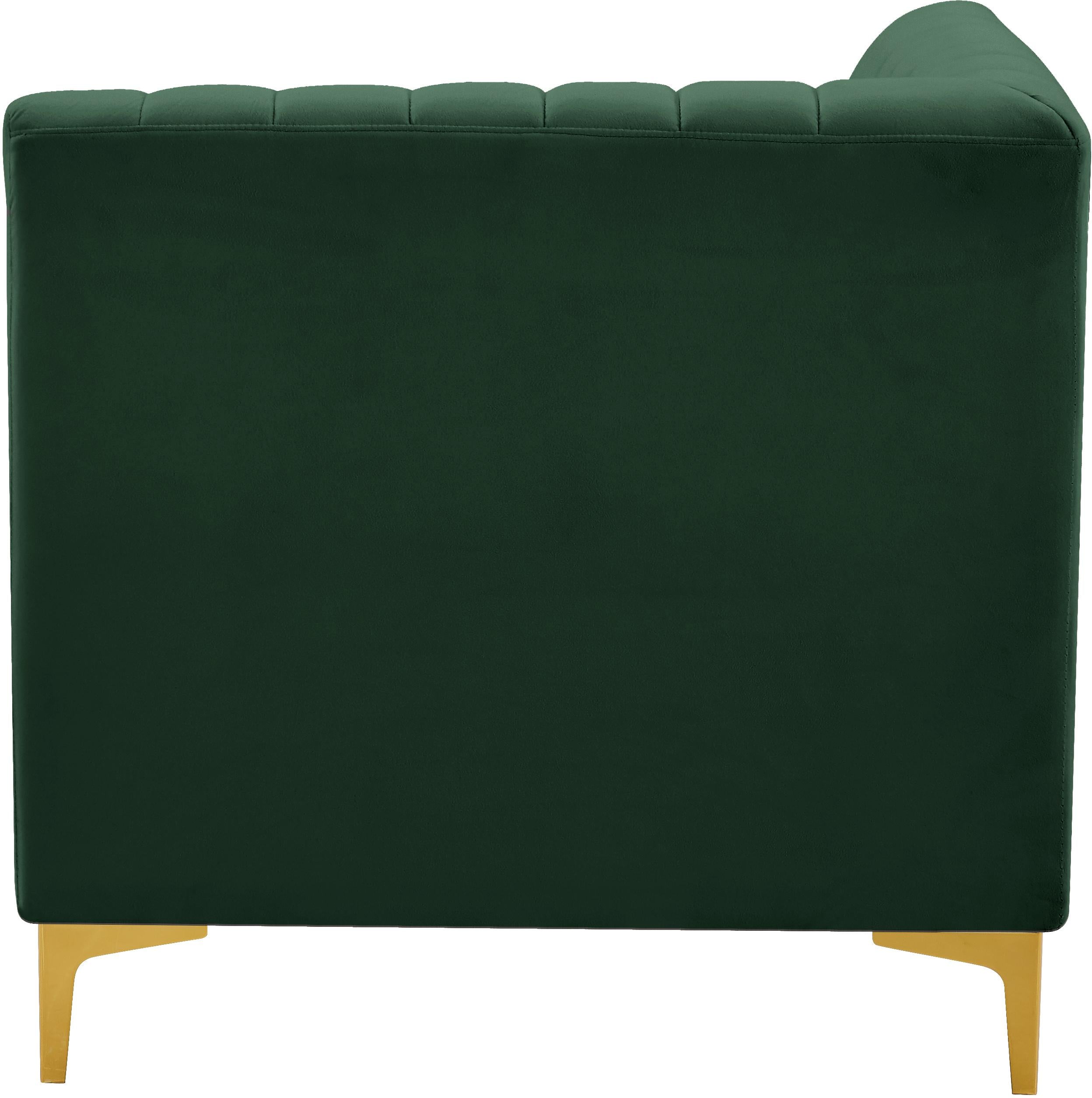 Green best sale corner chair