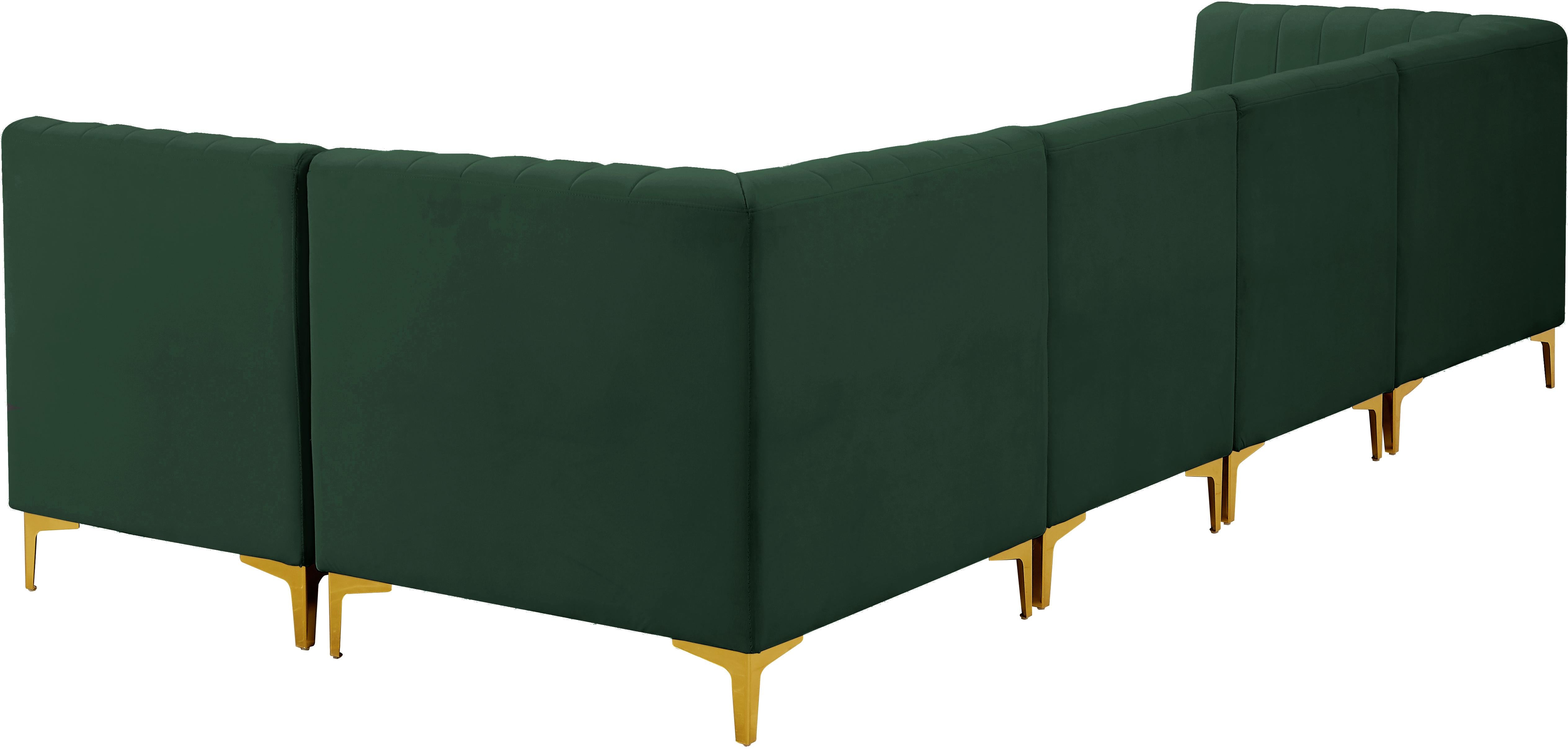 Alina Green Velvet Modular Sectional