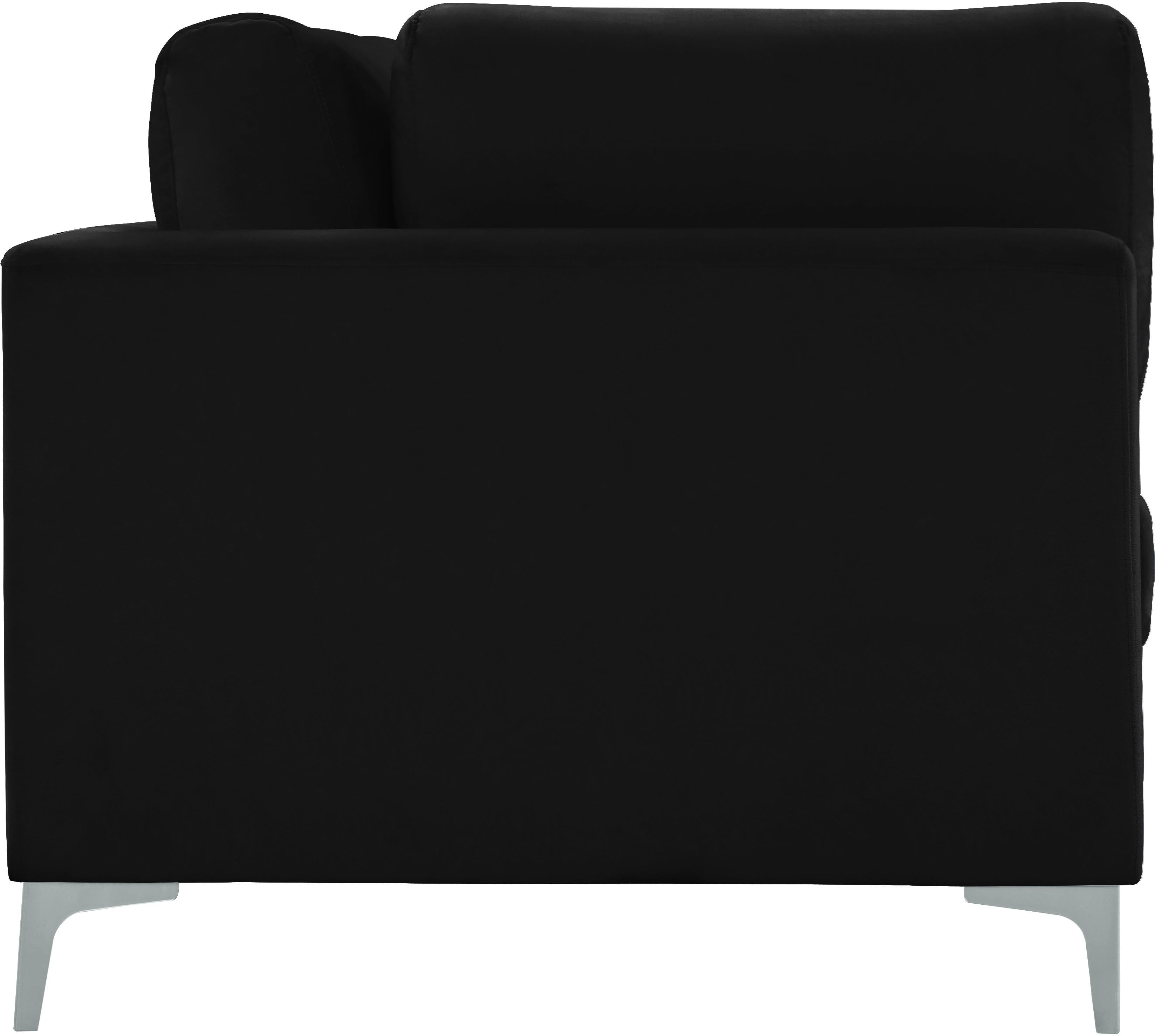 Julia Black Velvet Modular Sofa (3 Boxes) - Luxury Home Furniture (MI)