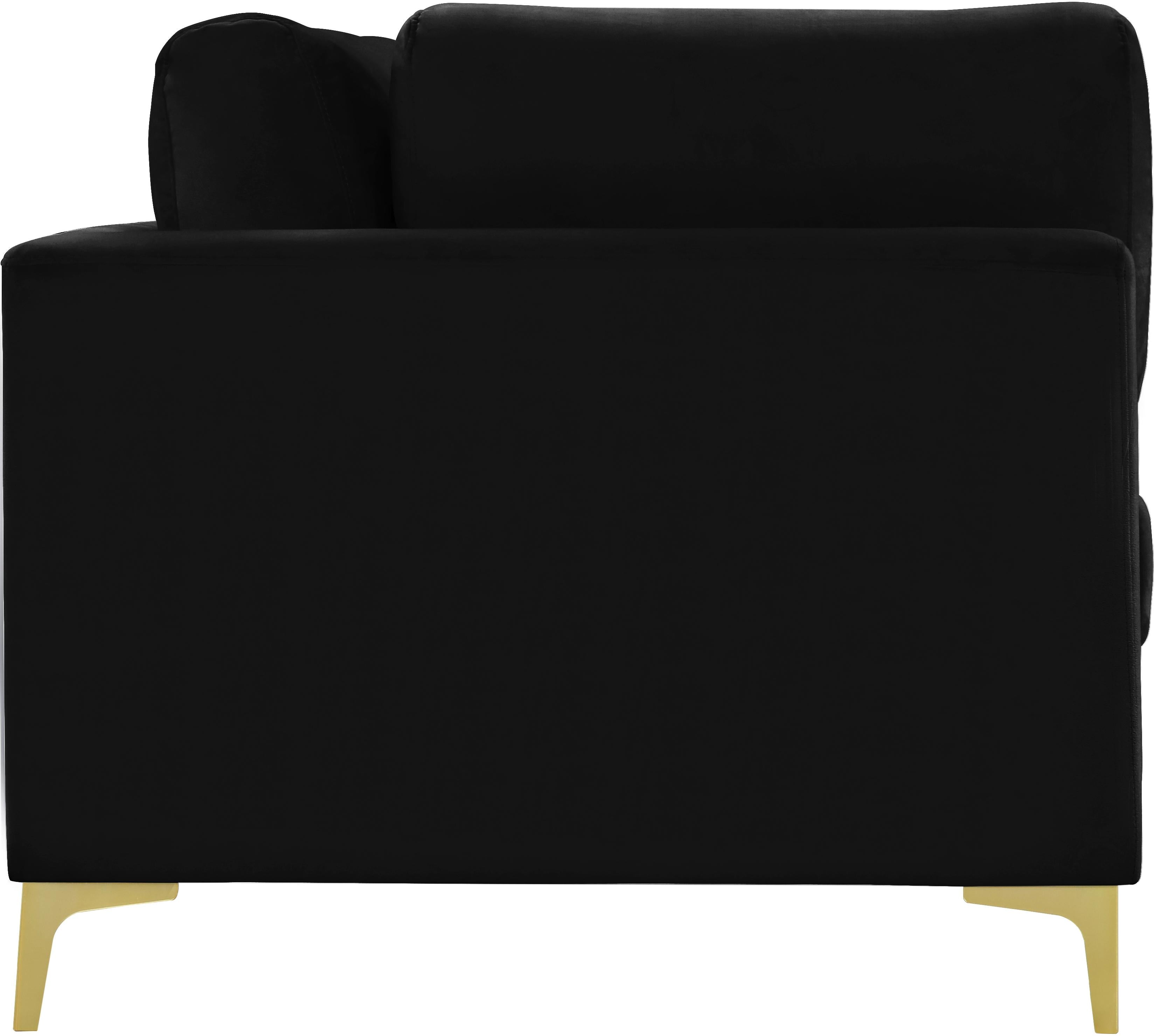 Julia Black Velvet Modular Sofa - Luxury Home Furniture (MI)