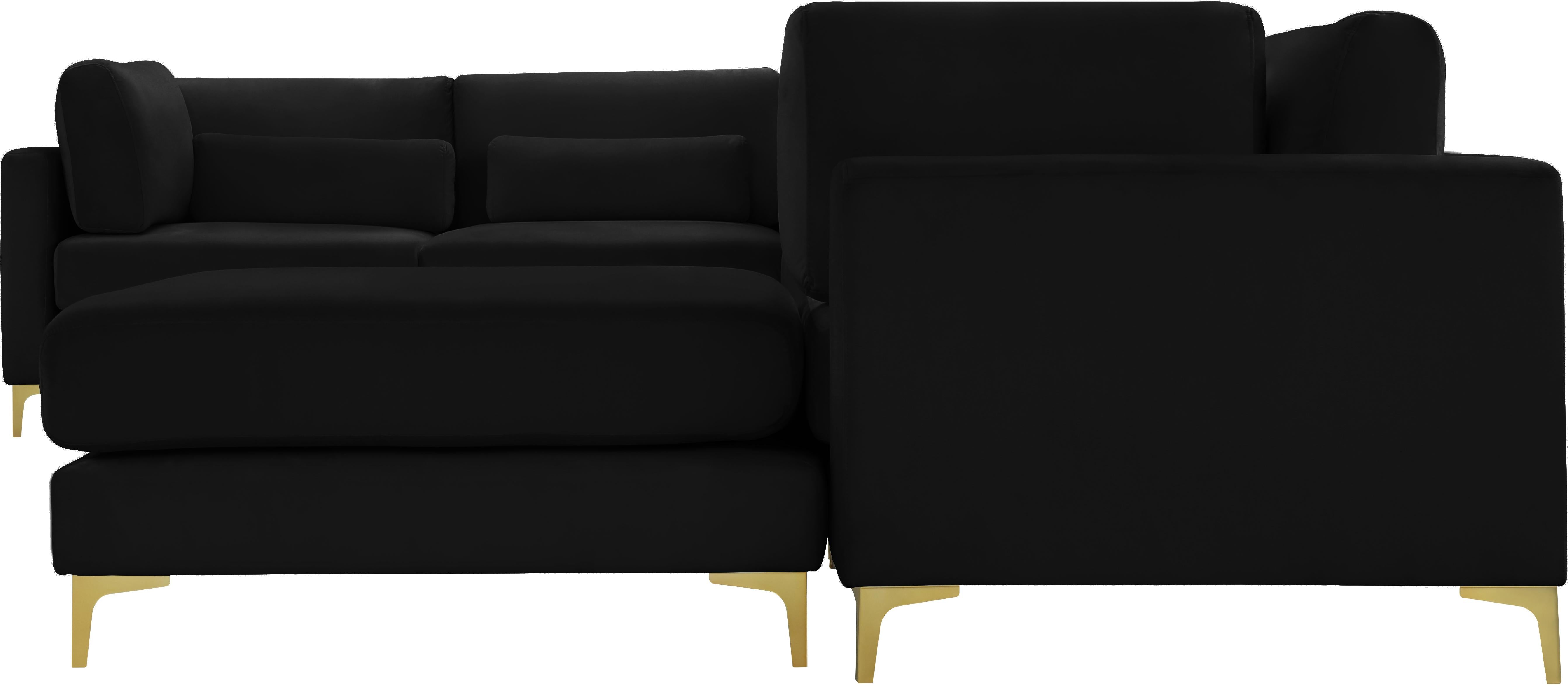 Julia Black Velvet Modular Sectional (7 Boxes) - Luxury Home Furniture (MI)