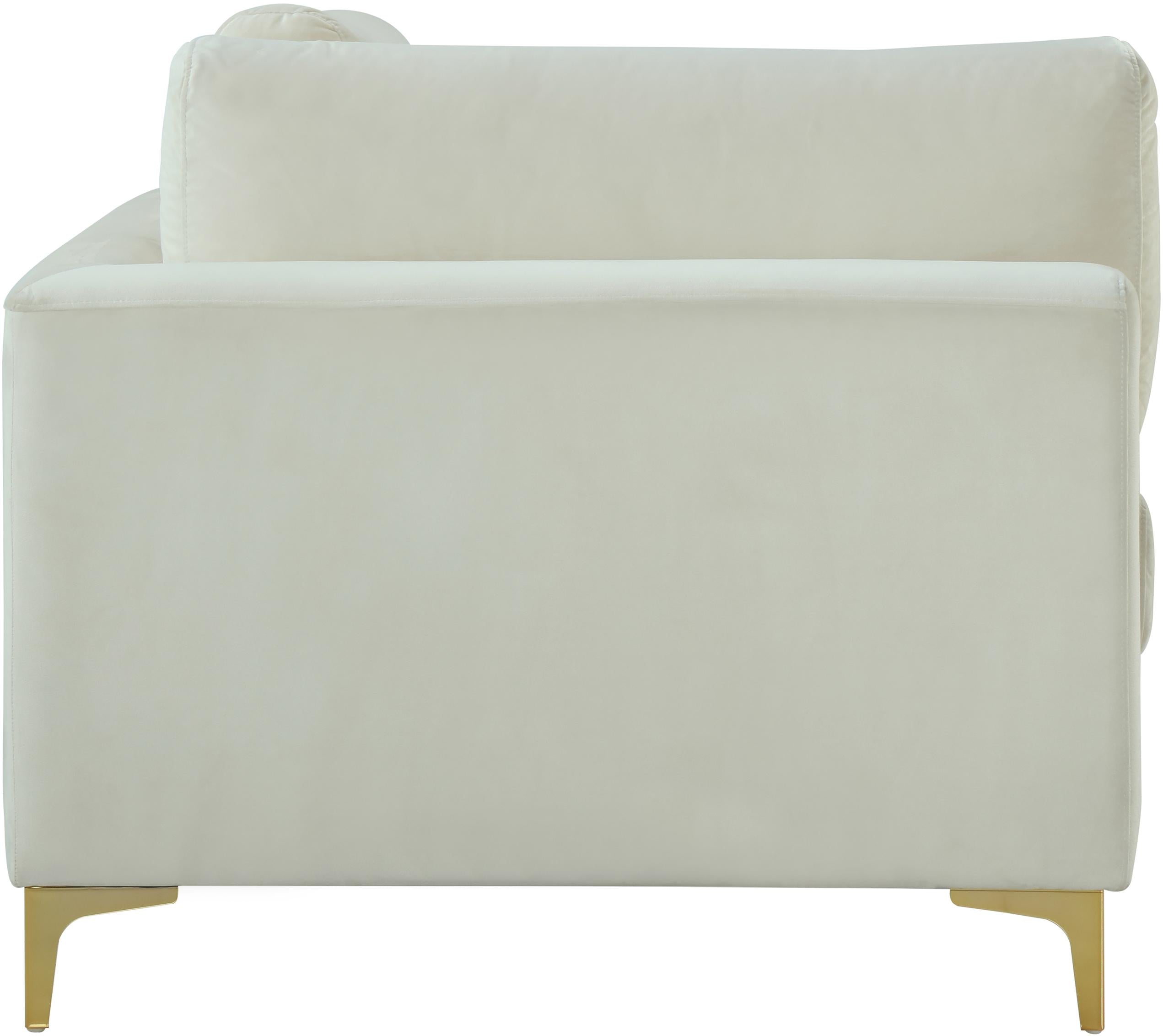 Julia Cream Velvet Modular Corner Chair - Luxury Home Furniture (MI)