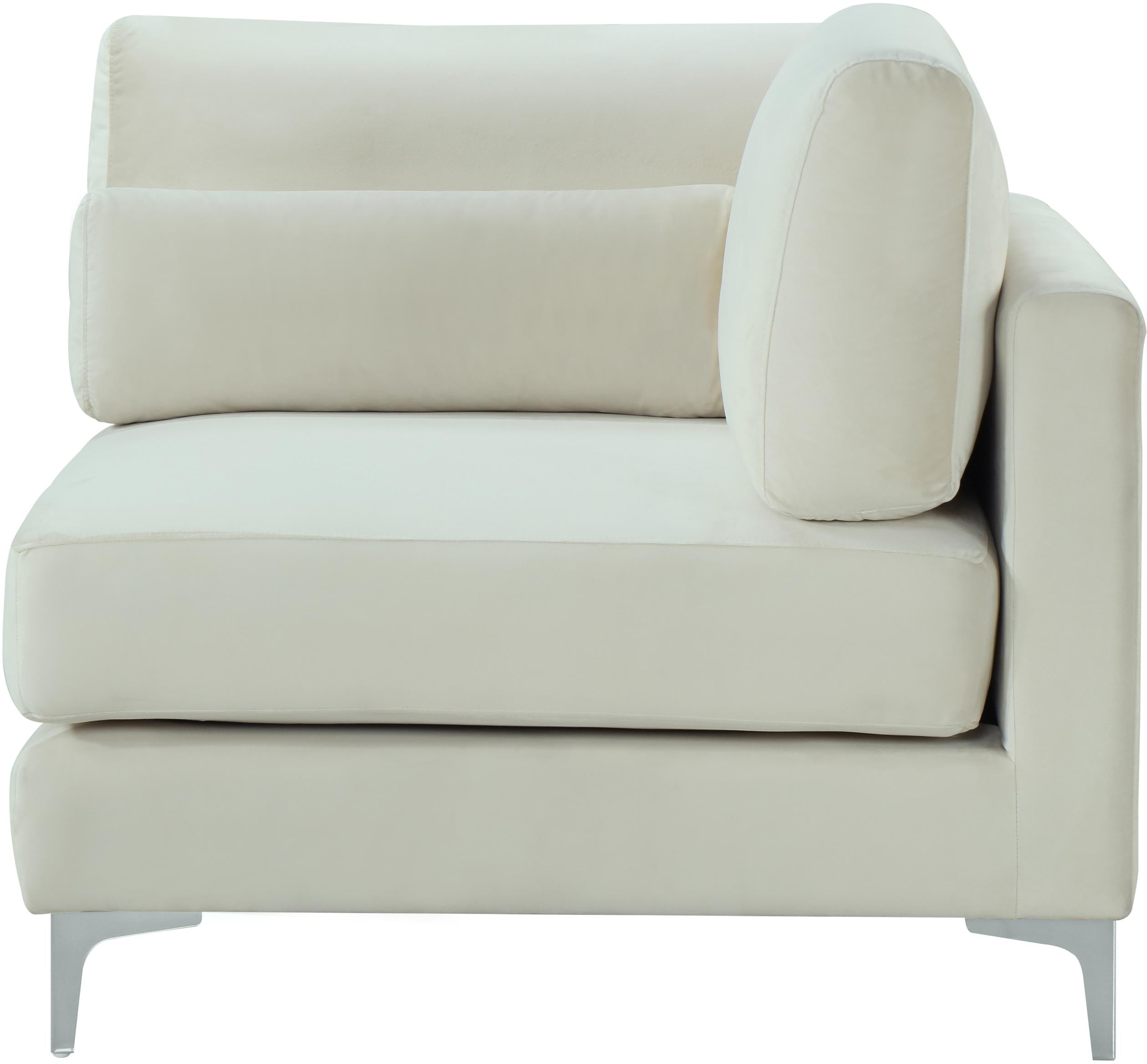 Julia Cream Velvet Modular Corner Chair - Luxury Home Furniture (MI)