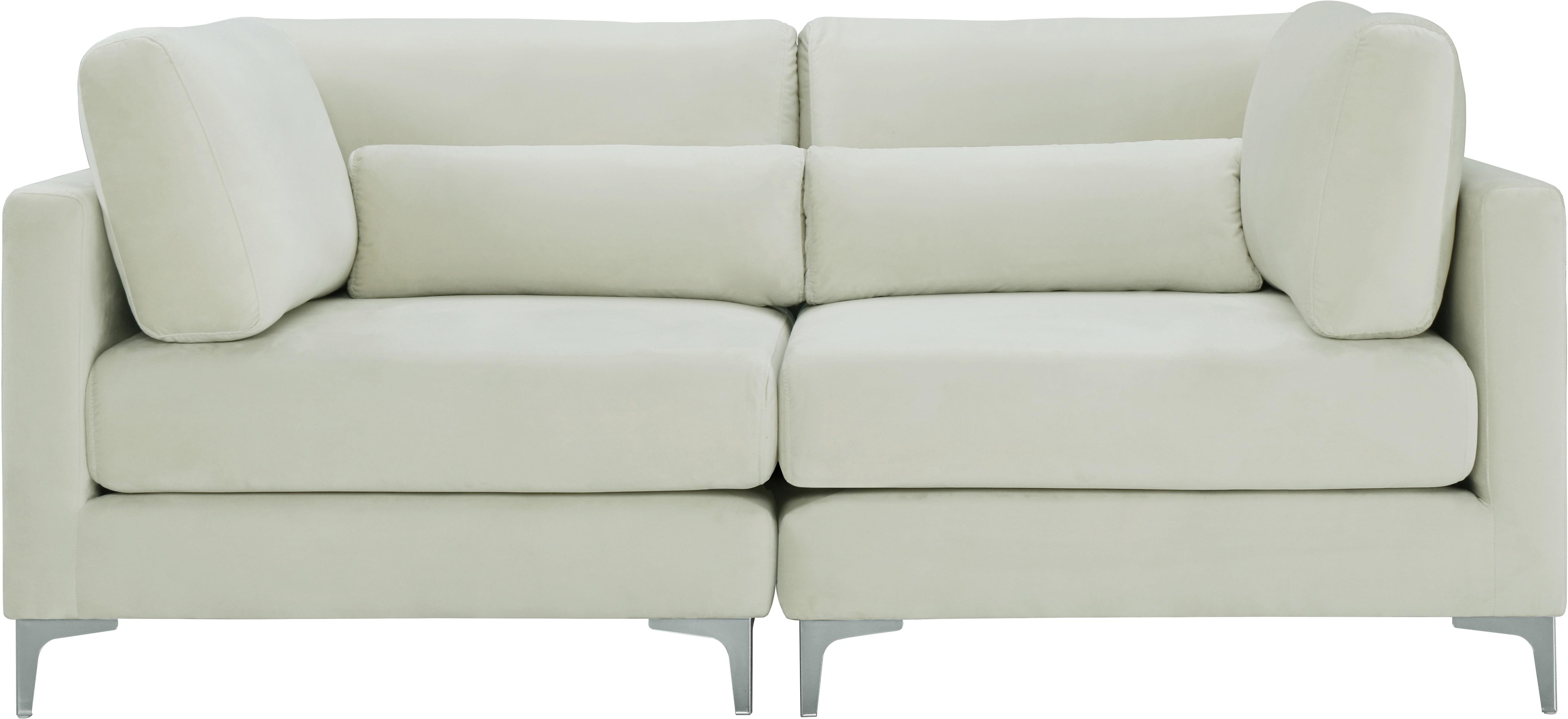 Julia Cream Velvet Modular Sofa - Luxury Home Furniture (MI)