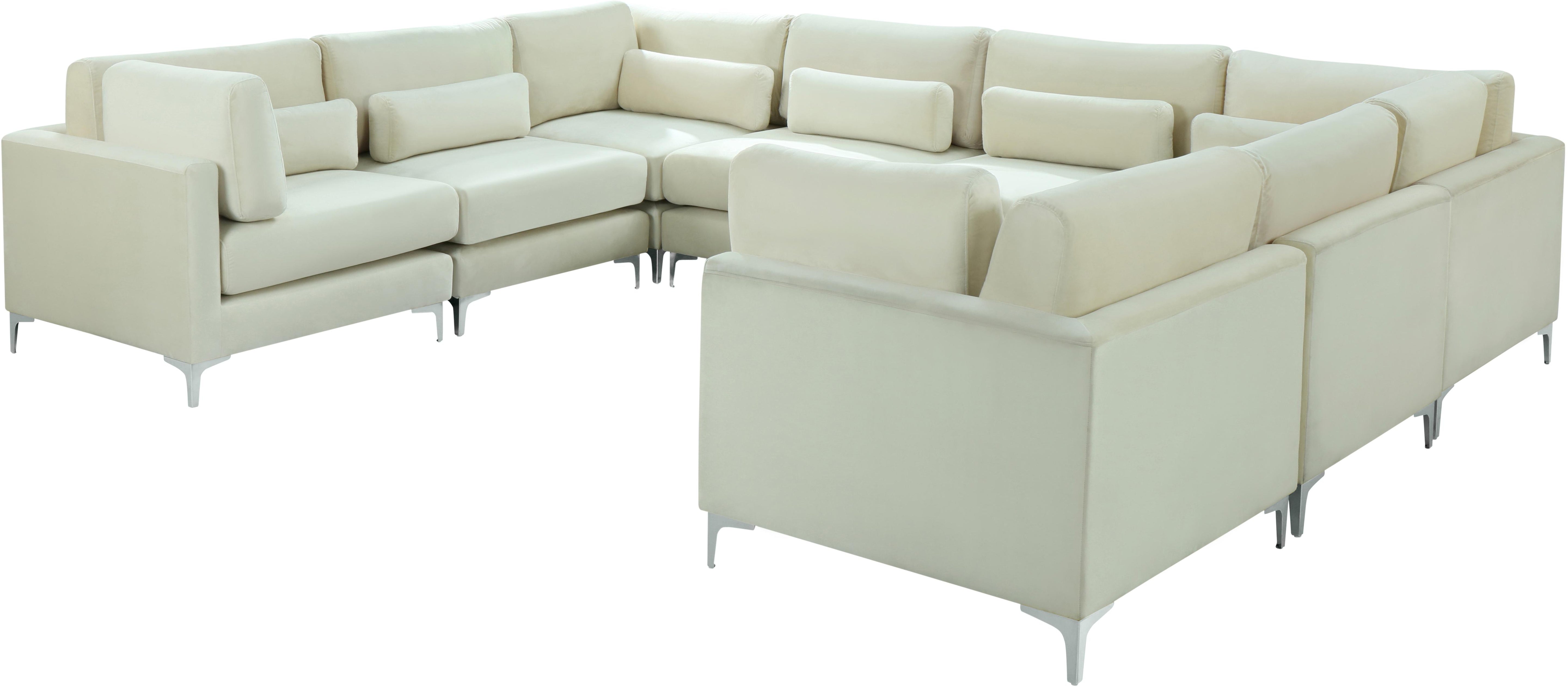 Julia Cream Velvet Modular Sectional (8 Boxes) - Luxury Home Furniture (MI)