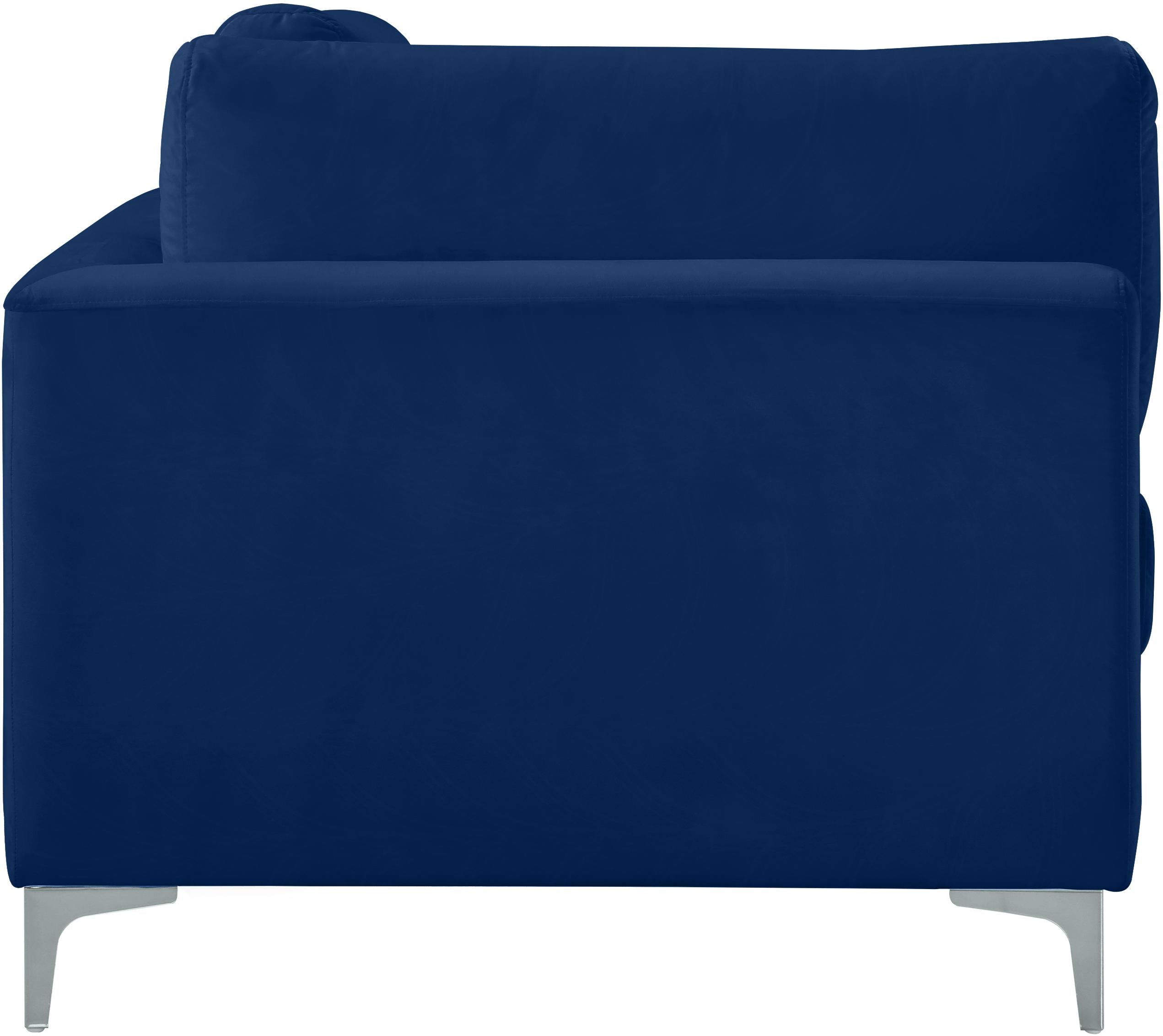 Julia Navy Velvet Modular Corner Chair - Luxury Home Furniture (MI)