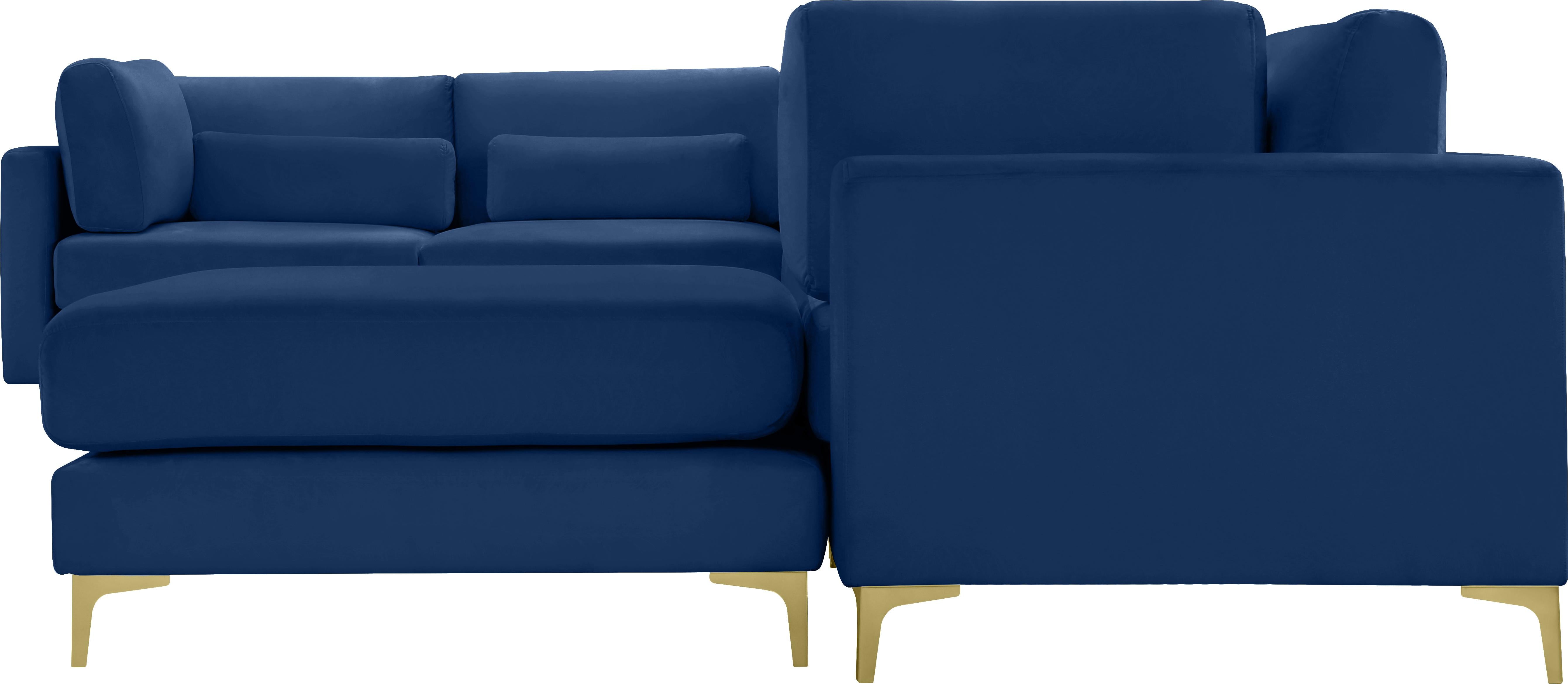 Julia Navy Velvet Modular Sectional (7 Boxes) - Luxury Home Furniture (MI)
