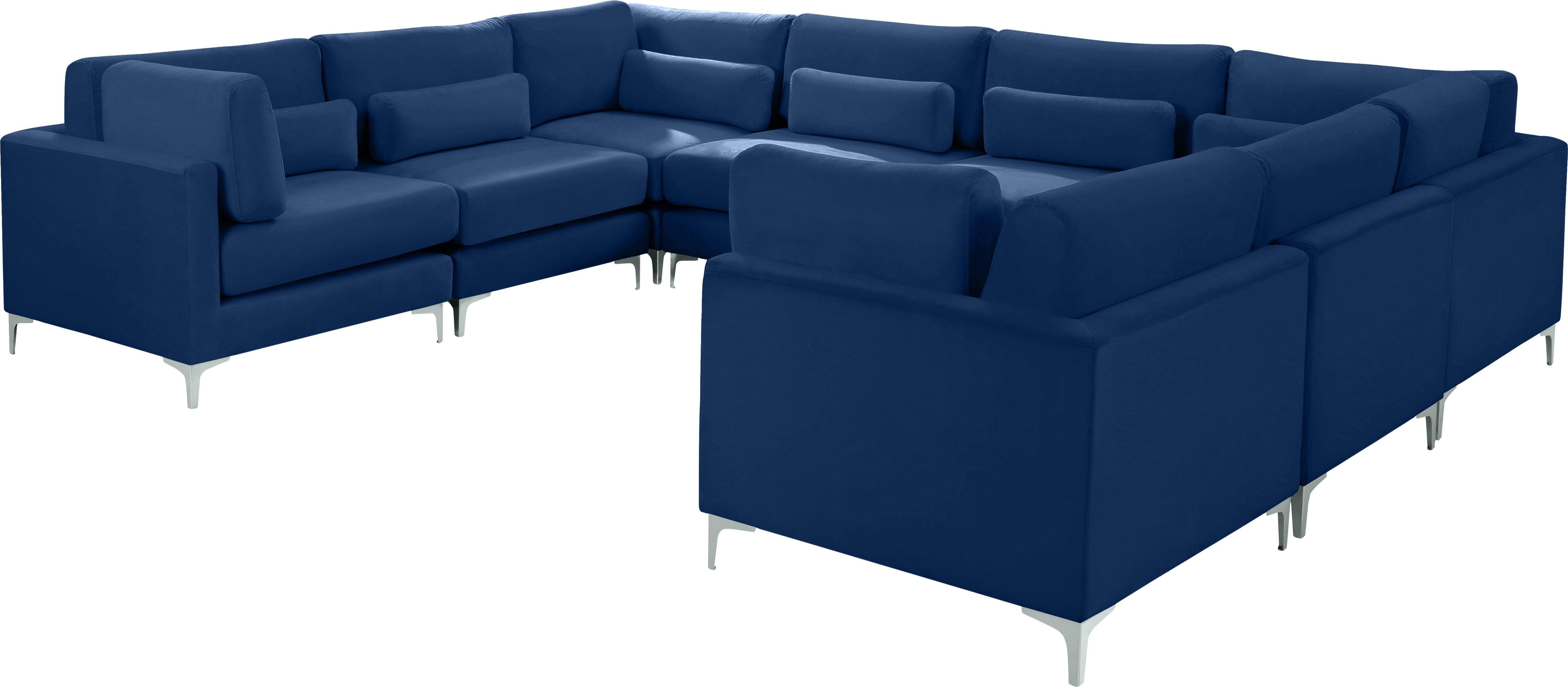 Julia Navy Velvet Modular Sectional (8 Boxes) - Luxury Home Furniture (MI)