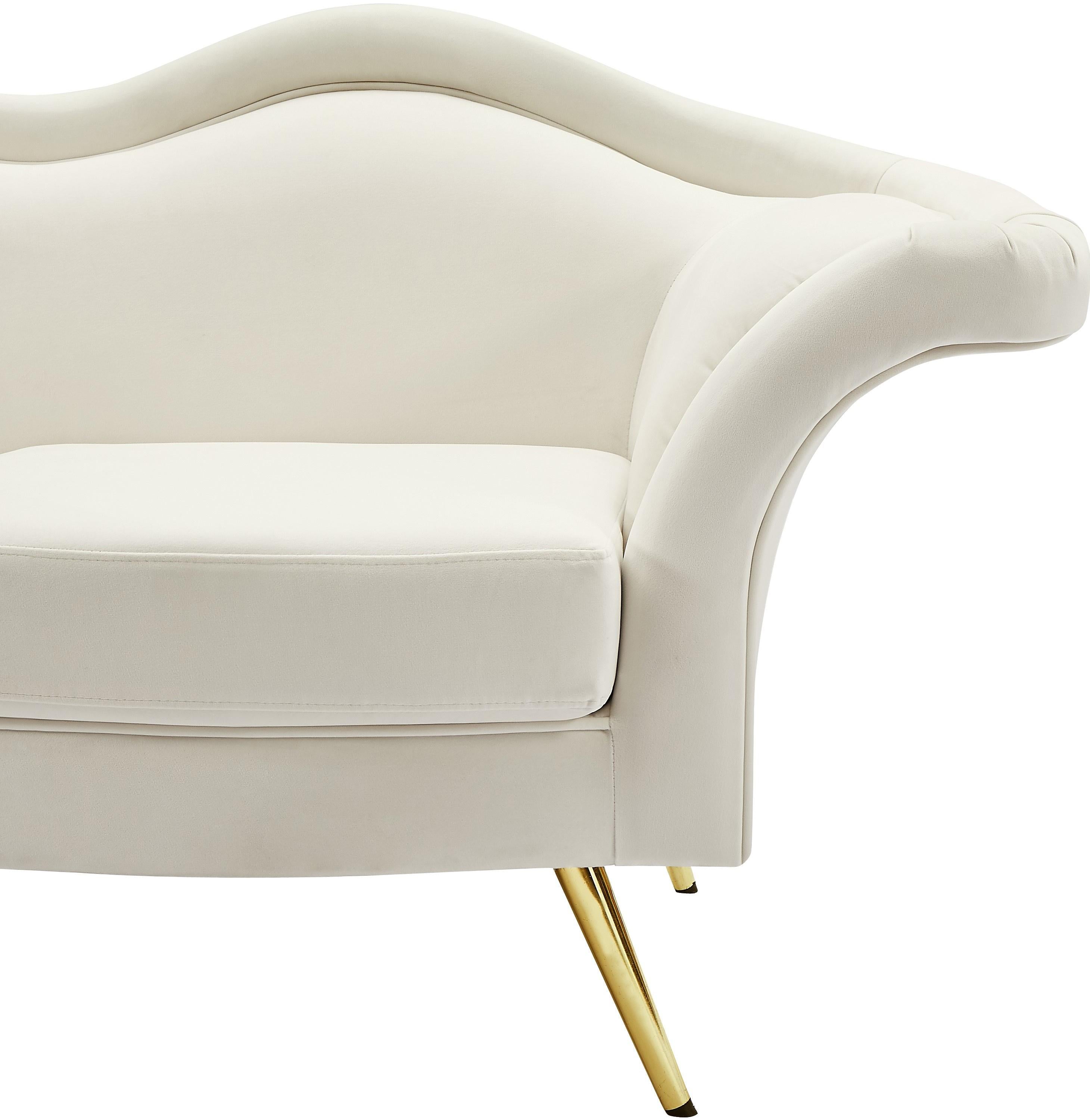 Lips Cream Velvet Sofa - Luxury Home Furniture (MI)