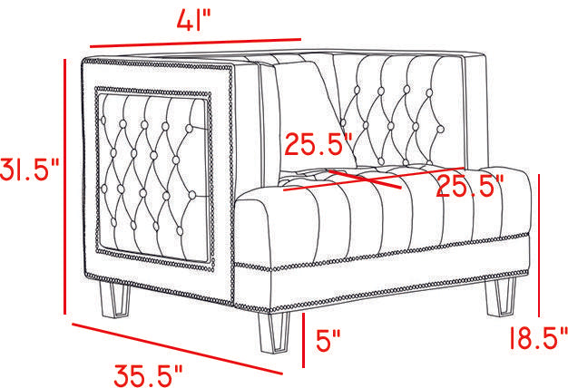Lucas Navy Velvet Chair - Luxury Home Furniture (MI)