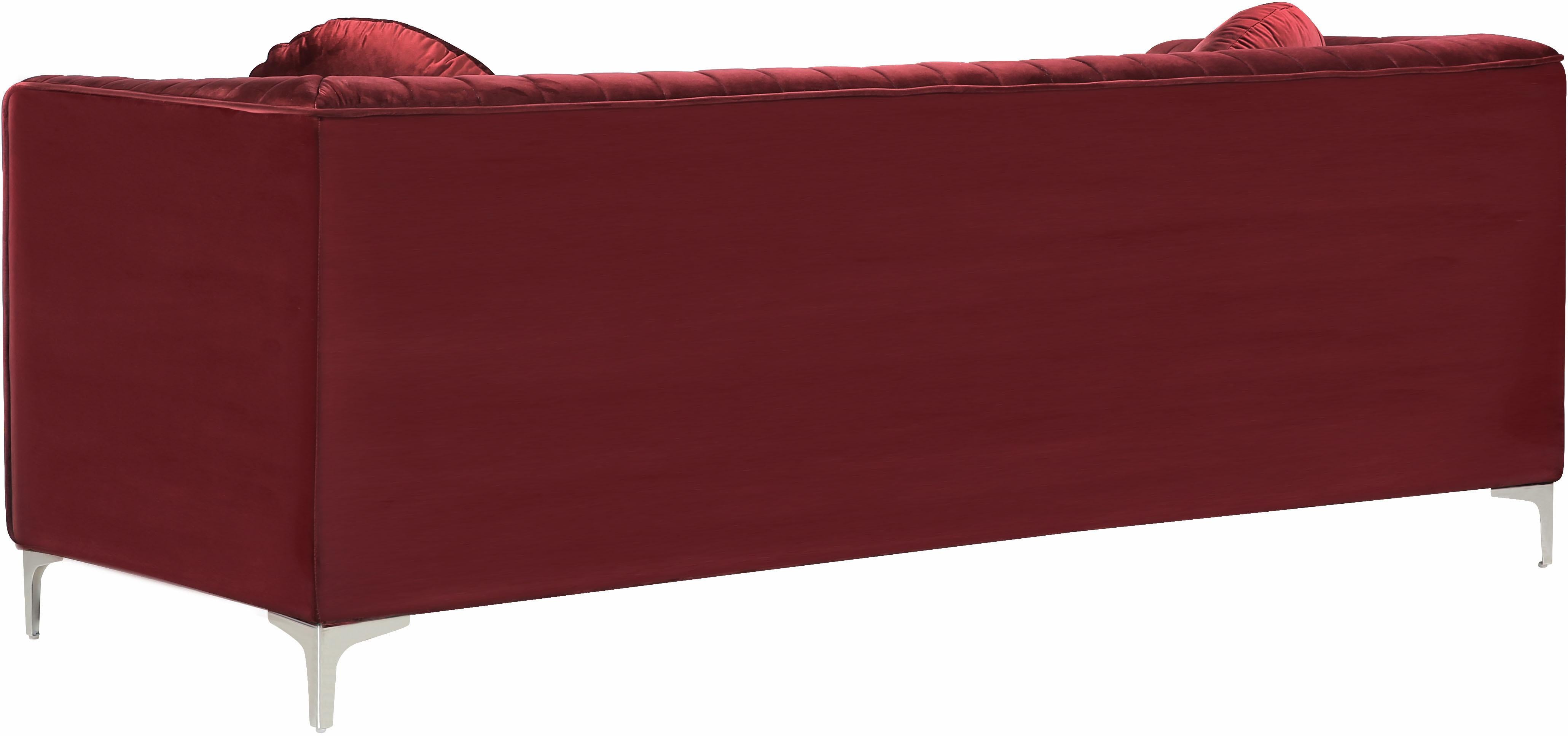 Isabelle Burgundy Velvet Sofa - Luxury Home Furniture (MI)