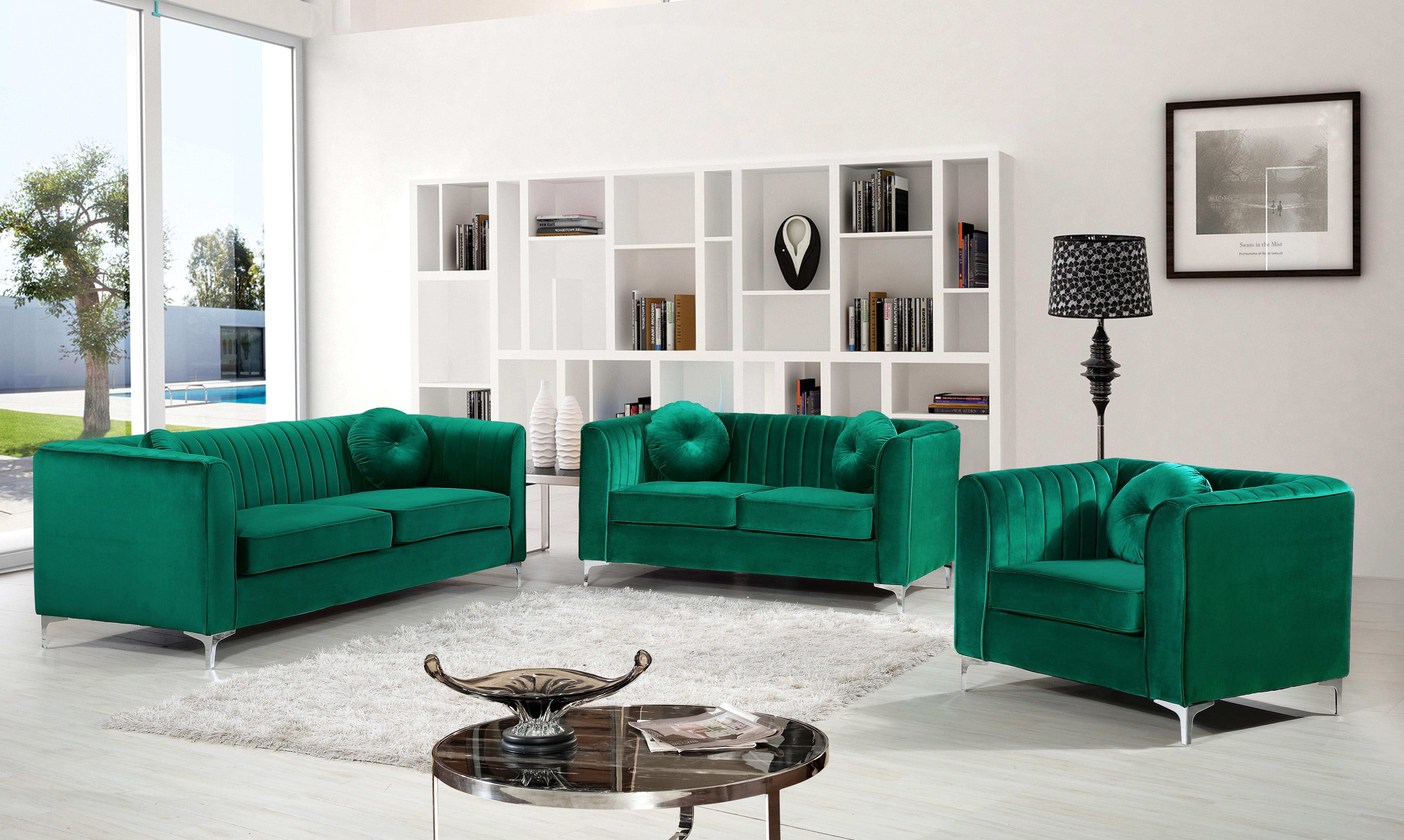 Isabelle Green Velvet Sofa - Luxury Home Furniture (MI)