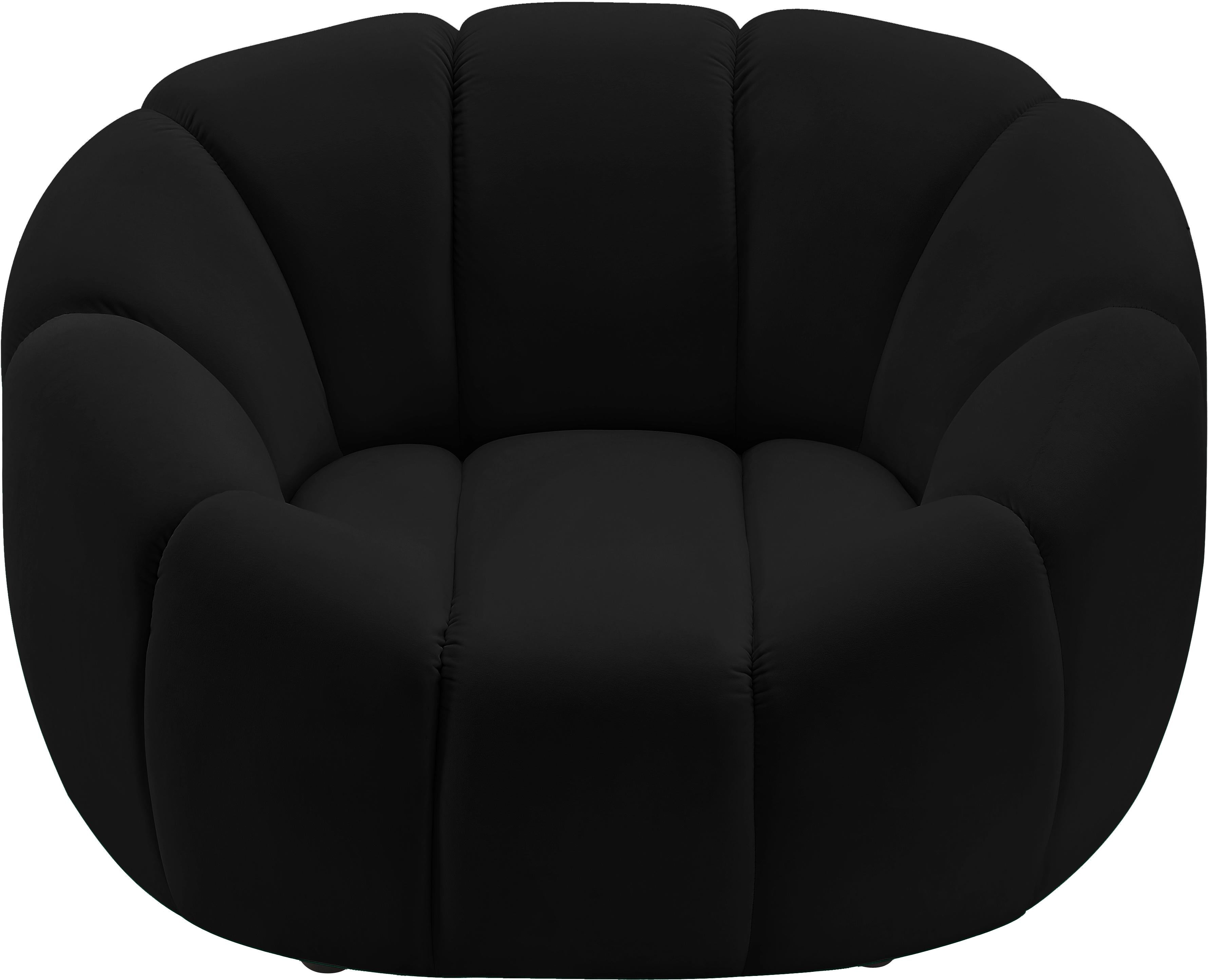 Elijah Black Velvet Chair - Luxury Home Furniture (MI)