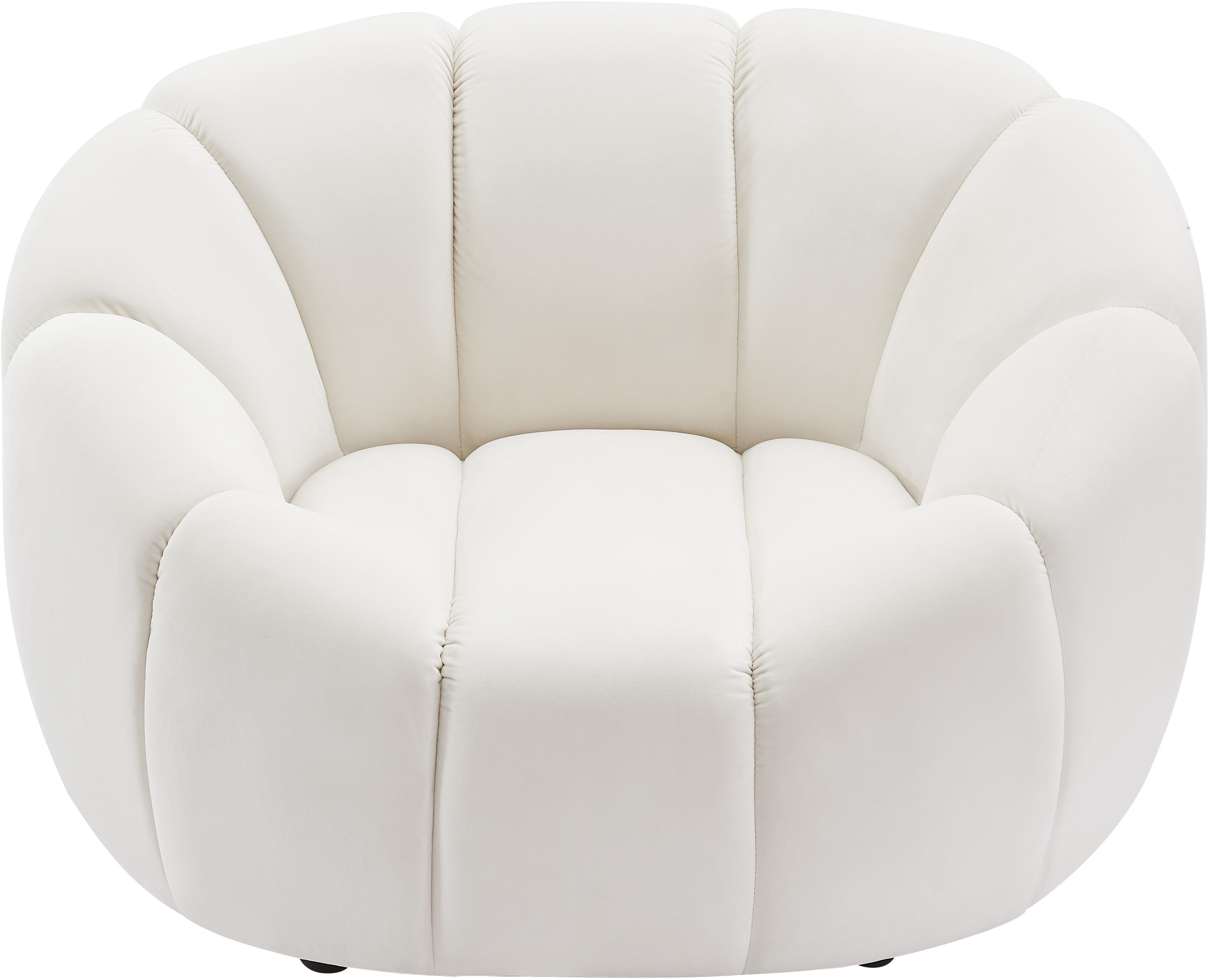 Elijah Cream Velvet Chair - Luxury Home Furniture (MI)