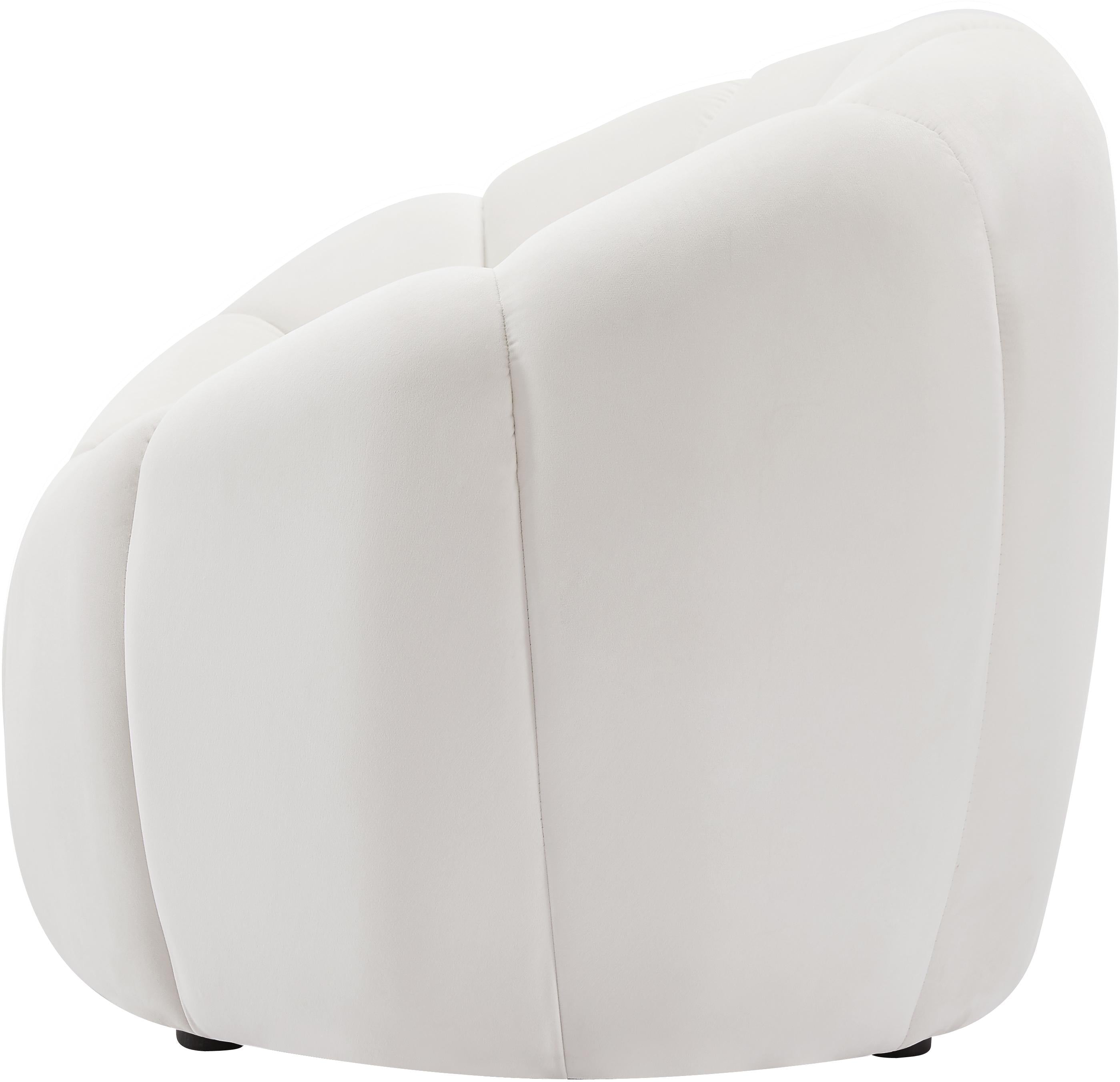 Elijah Cream Velvet Chair - Luxury Home Furniture (MI)