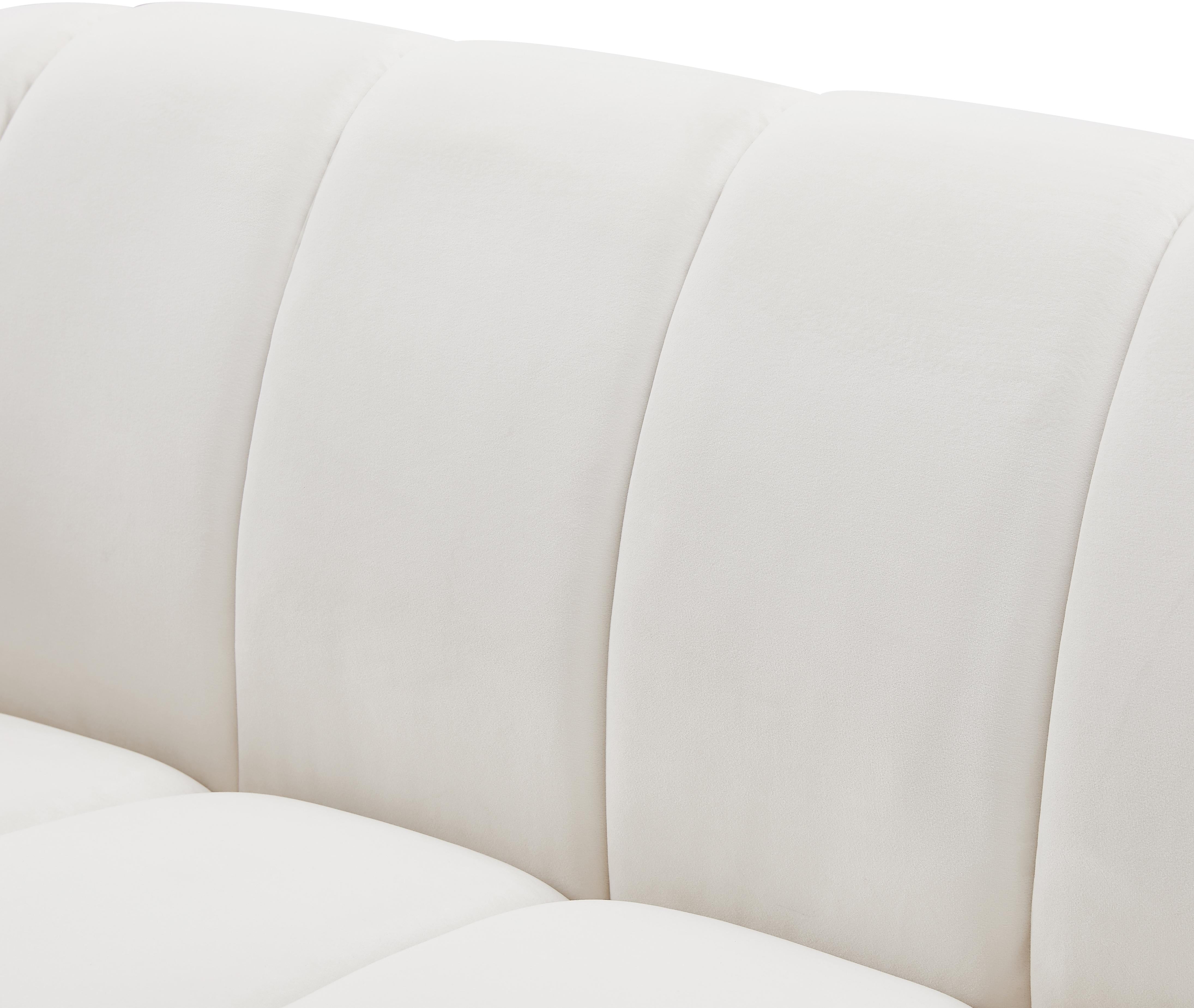 Elijah Cream Velvet Sofa - Luxury Home Furniture (MI)