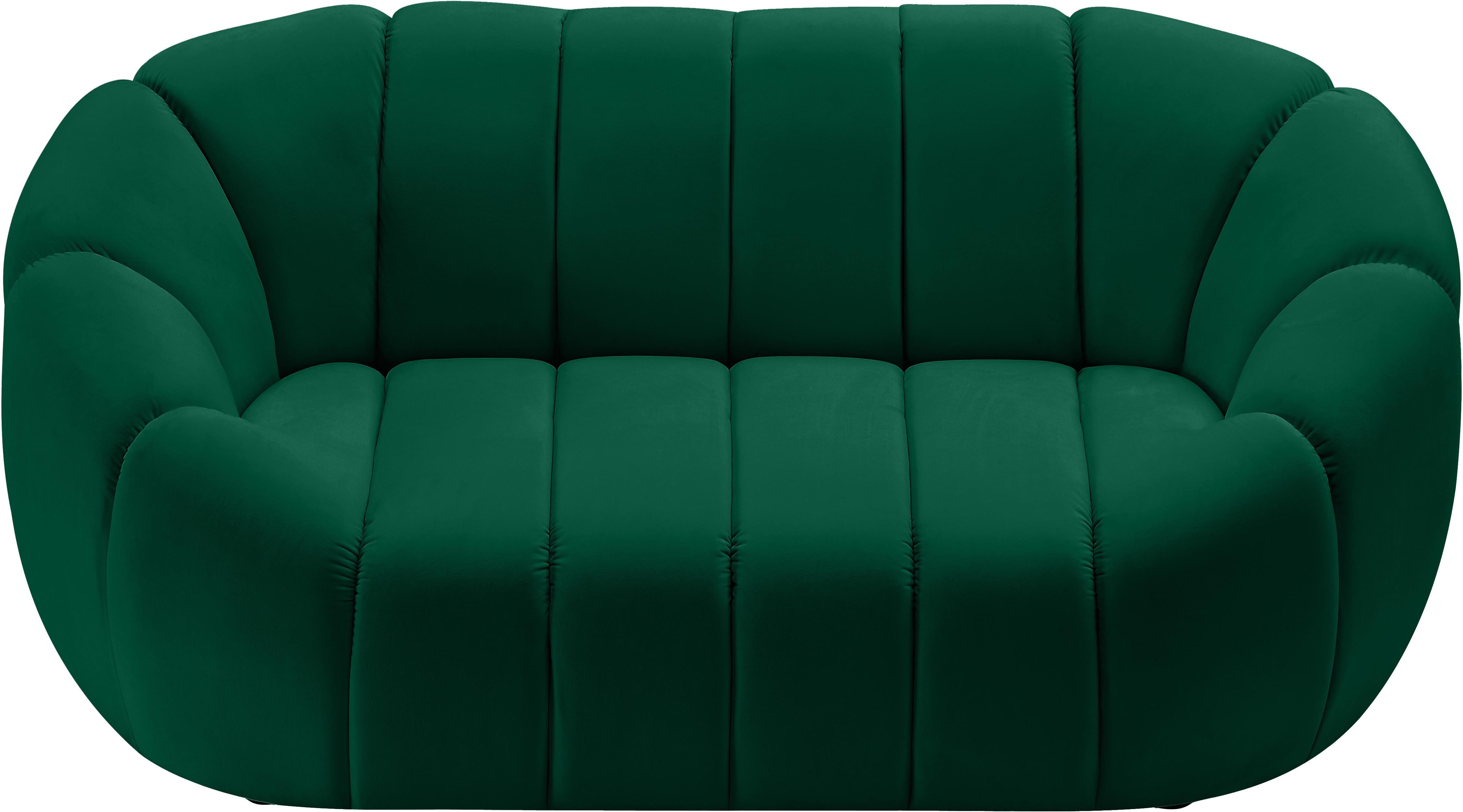 Elijah Green Velvet Loveseat - Luxury Home Furniture (MI)