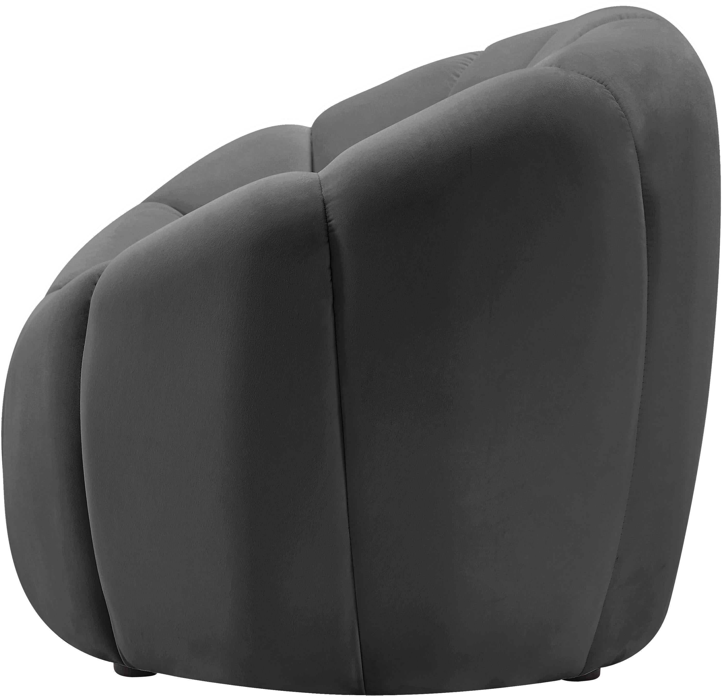 Elijah Grey Velvet Chair - Luxury Home Furniture (MI)