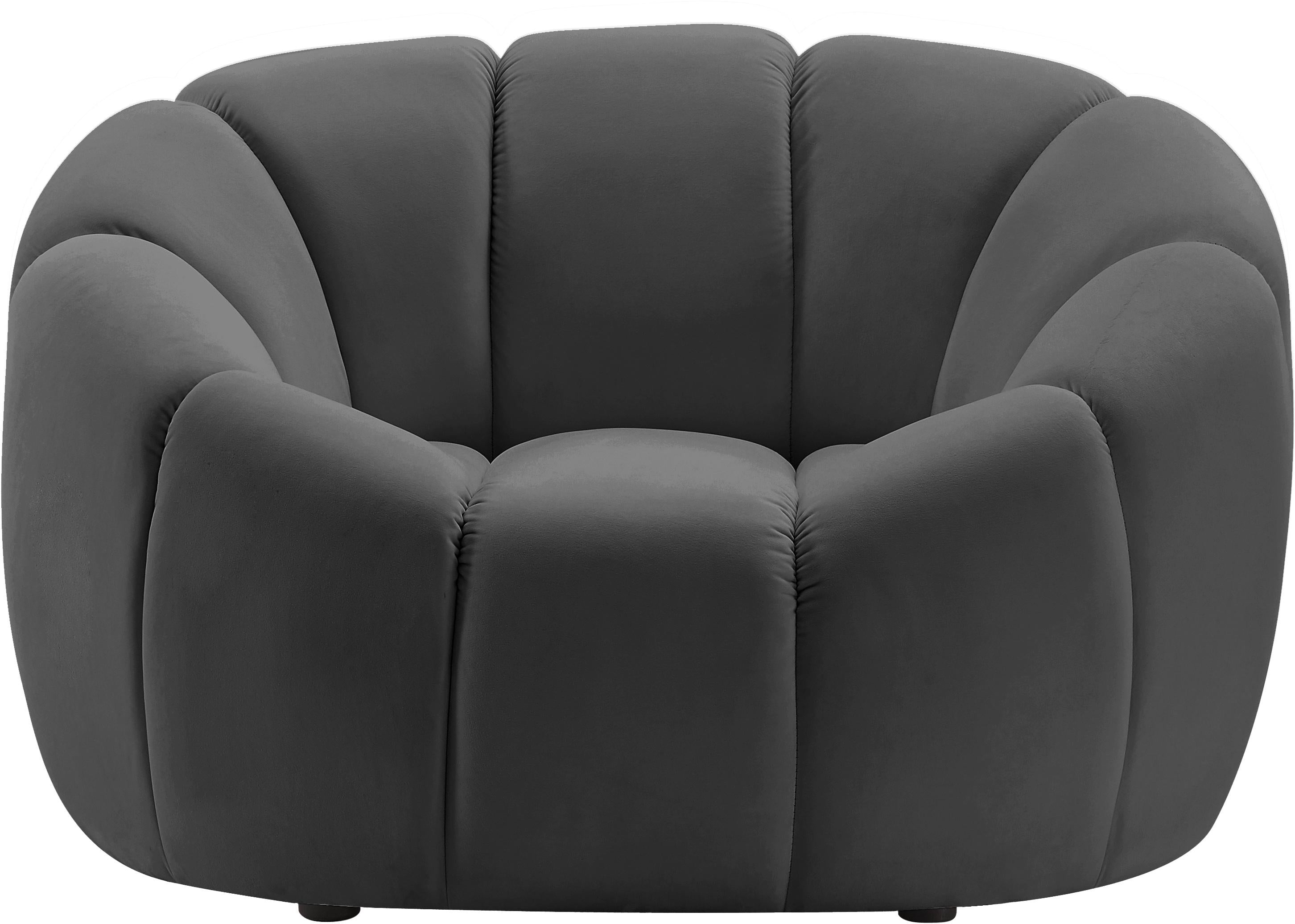 Elijah Grey Velvet Chair - Luxury Home Furniture (MI)