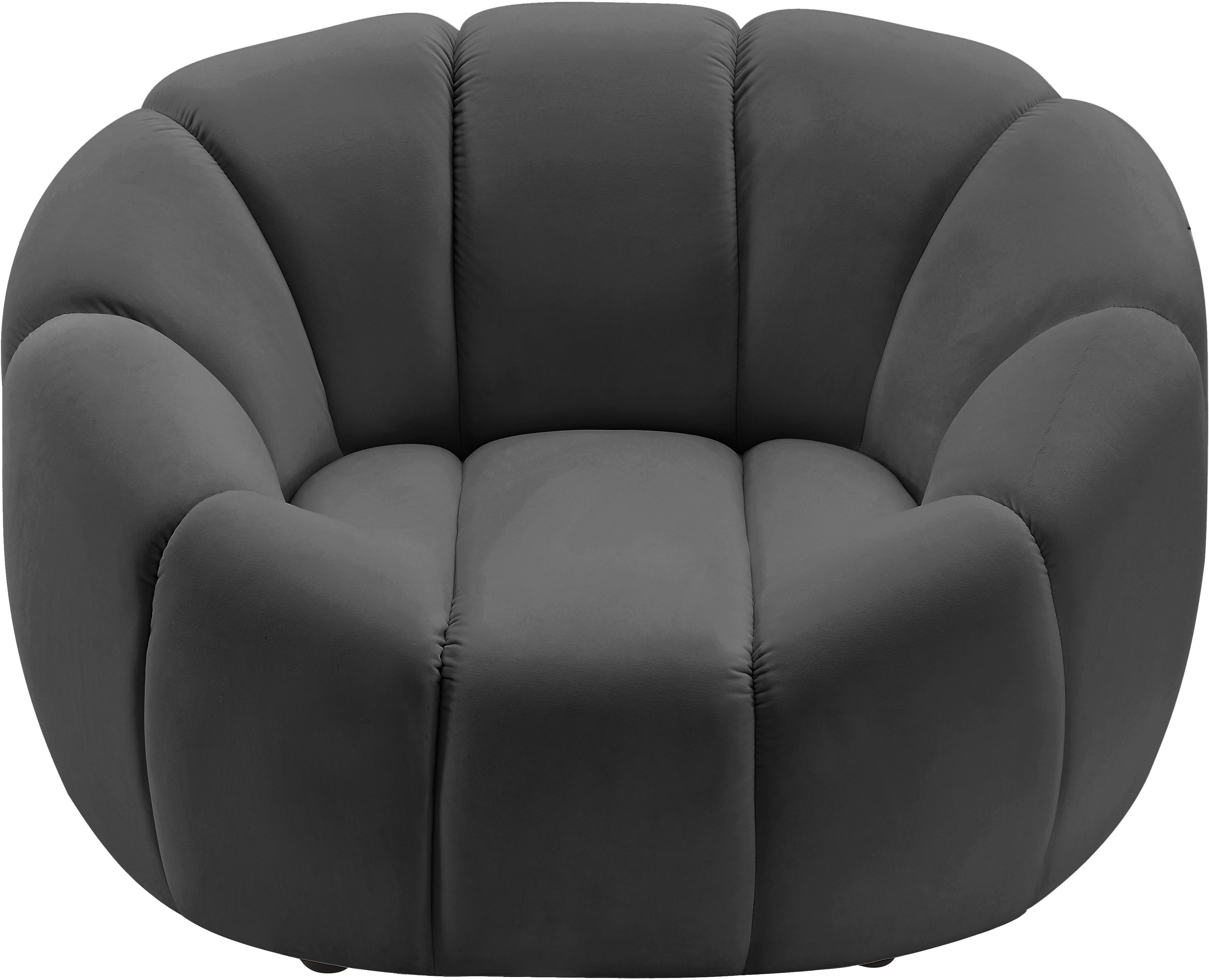 Elijah Grey Velvet Chair - Luxury Home Furniture (MI)