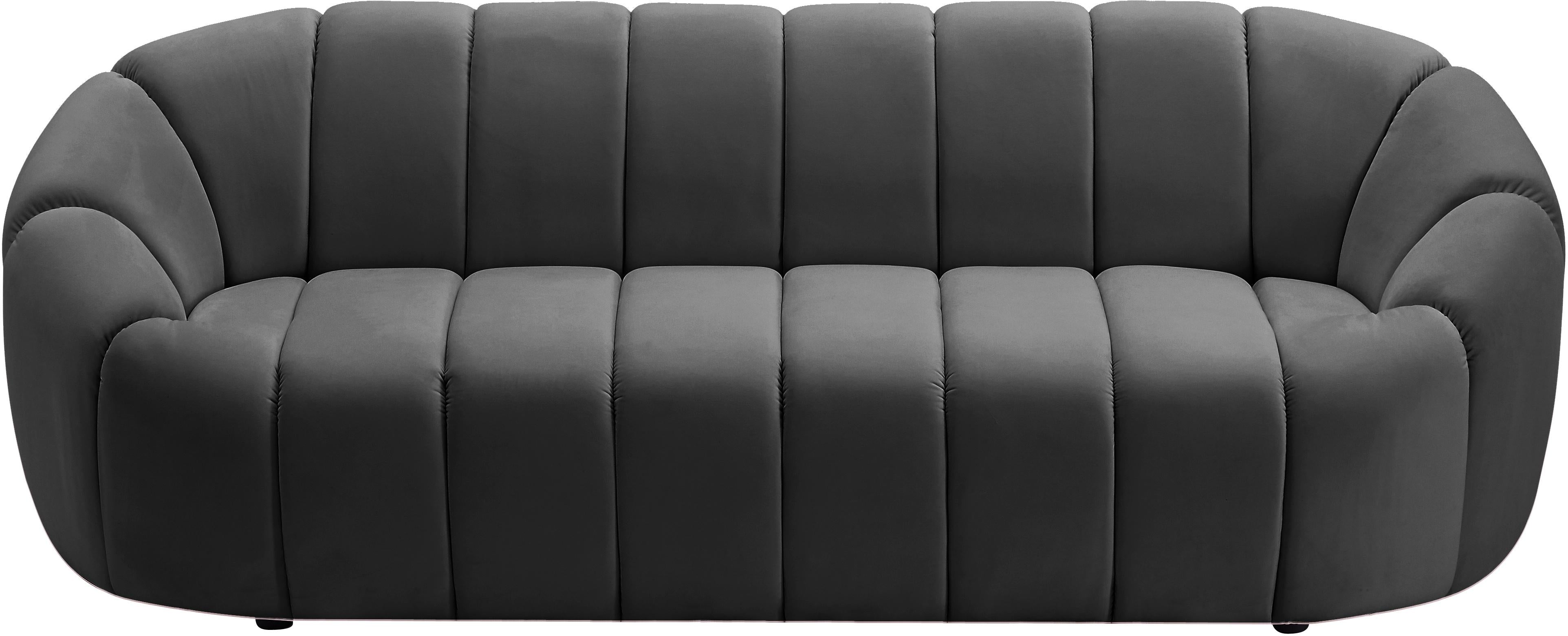 Elijah Grey Velvet Sofa - Luxury Home Furniture (MI)
