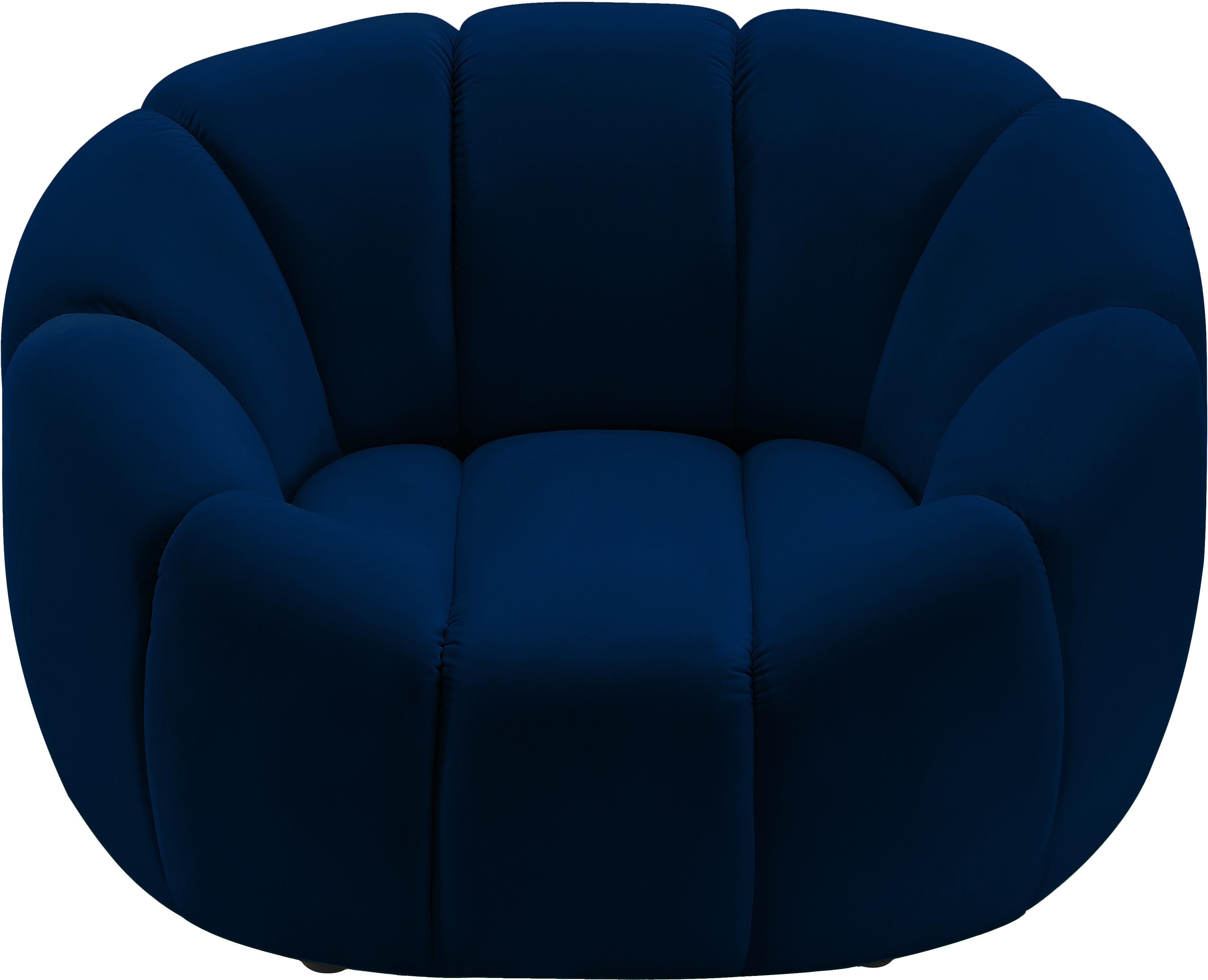 Elijah Navy Velvet Chair - Luxury Home Furniture (MI)