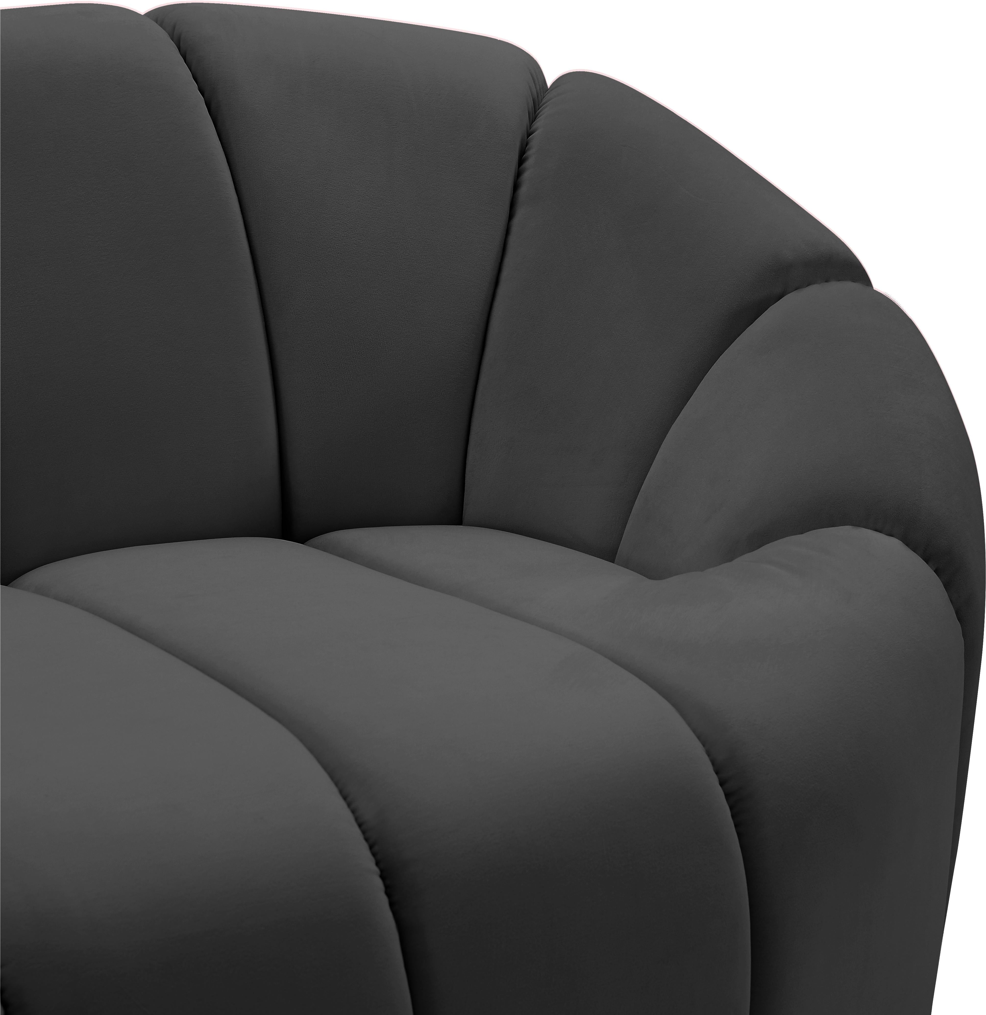 Elijah Grey Velvet Chair - Luxury Home Furniture (MI)