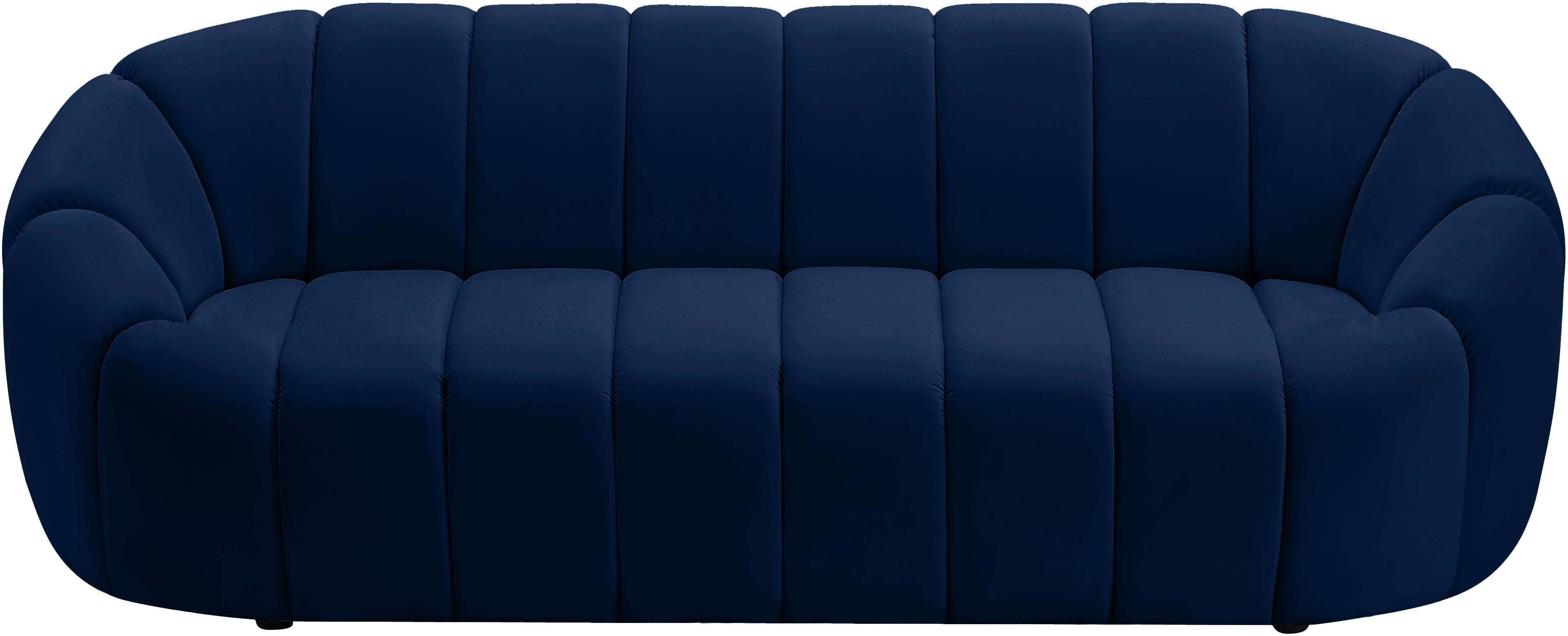 Elijah Navy Velvet Sofa - Luxury Home Furniture (MI)