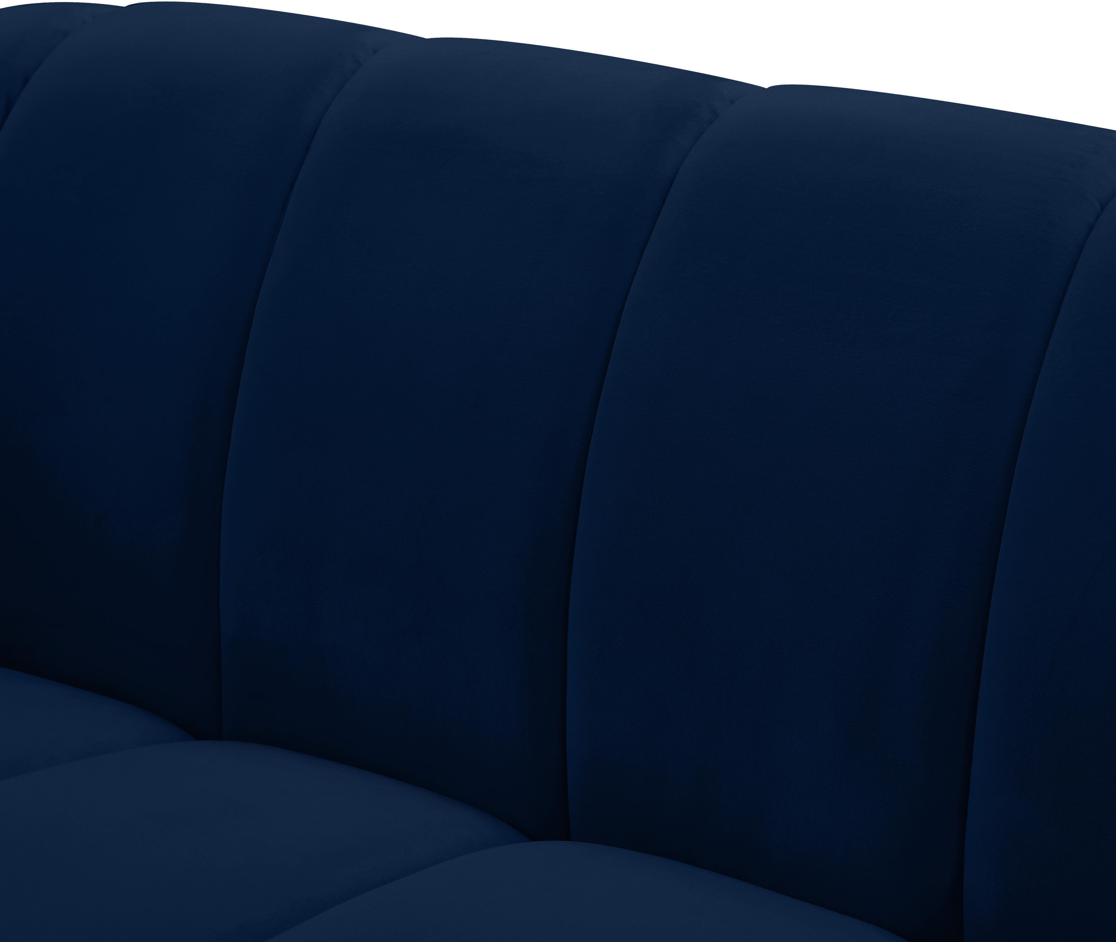 Elijah Navy Velvet Loveseat - Luxury Home Furniture (MI)