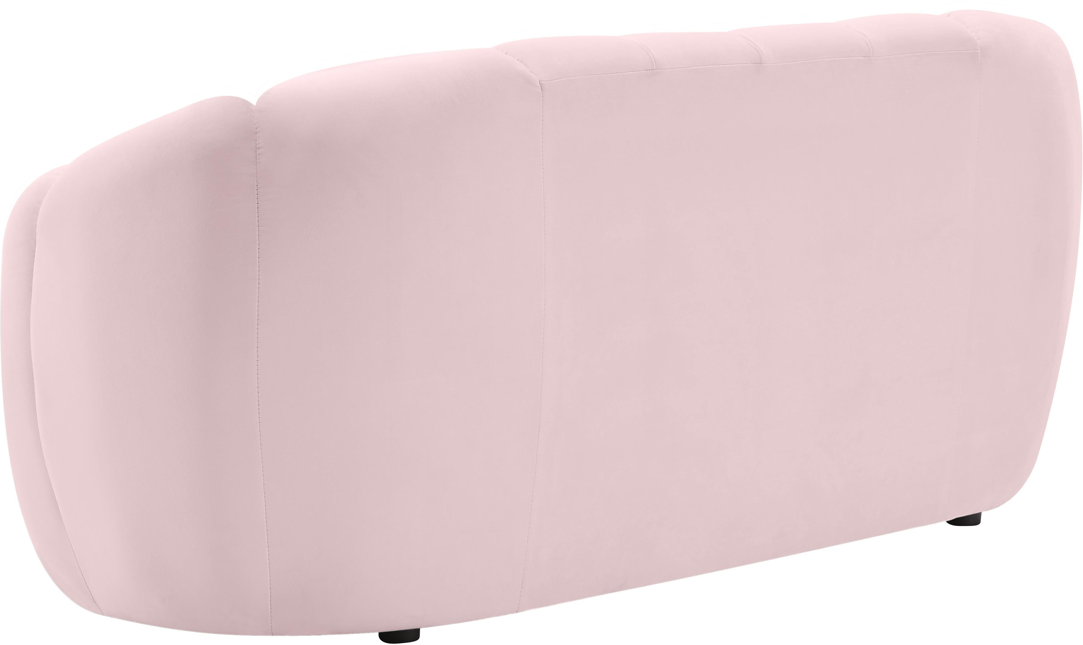 Elijah Pink Velvet Loveseat - Luxury Home Furniture (MI)