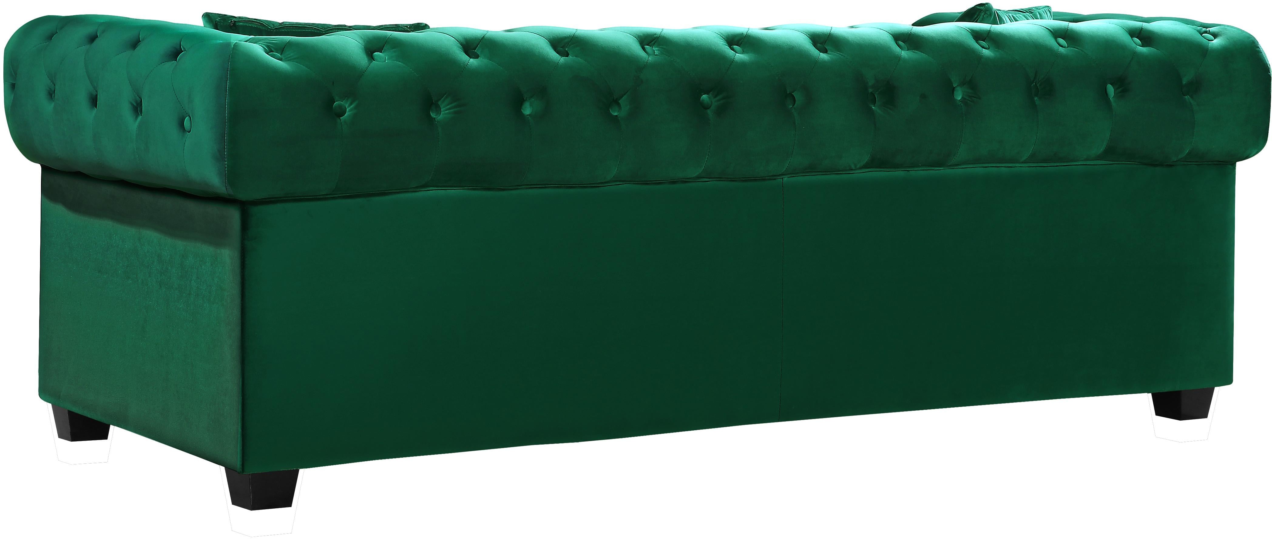 Bowery Green Velvet Sofa - Luxury Home Furniture (MI)