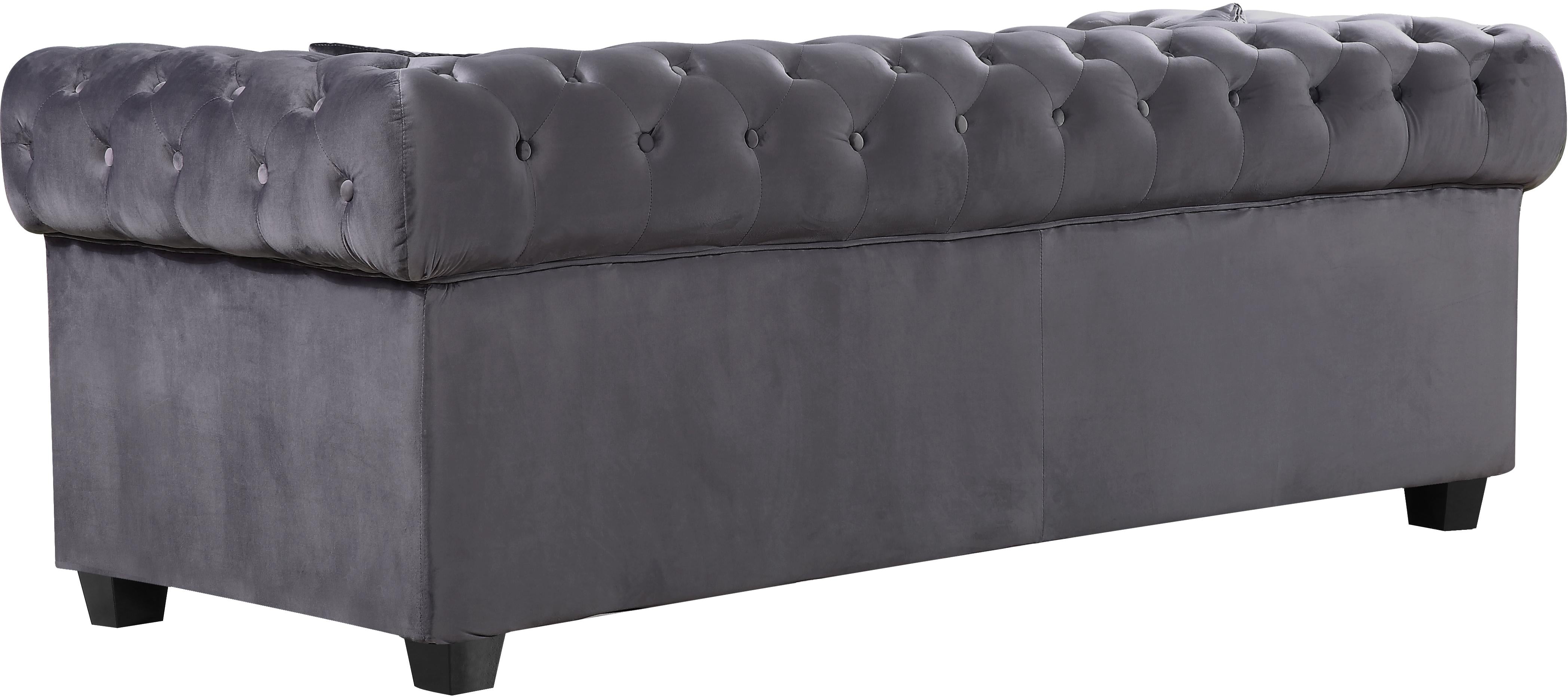 Bowery Grey Velvet Sofa - Luxury Home Furniture (MI)
