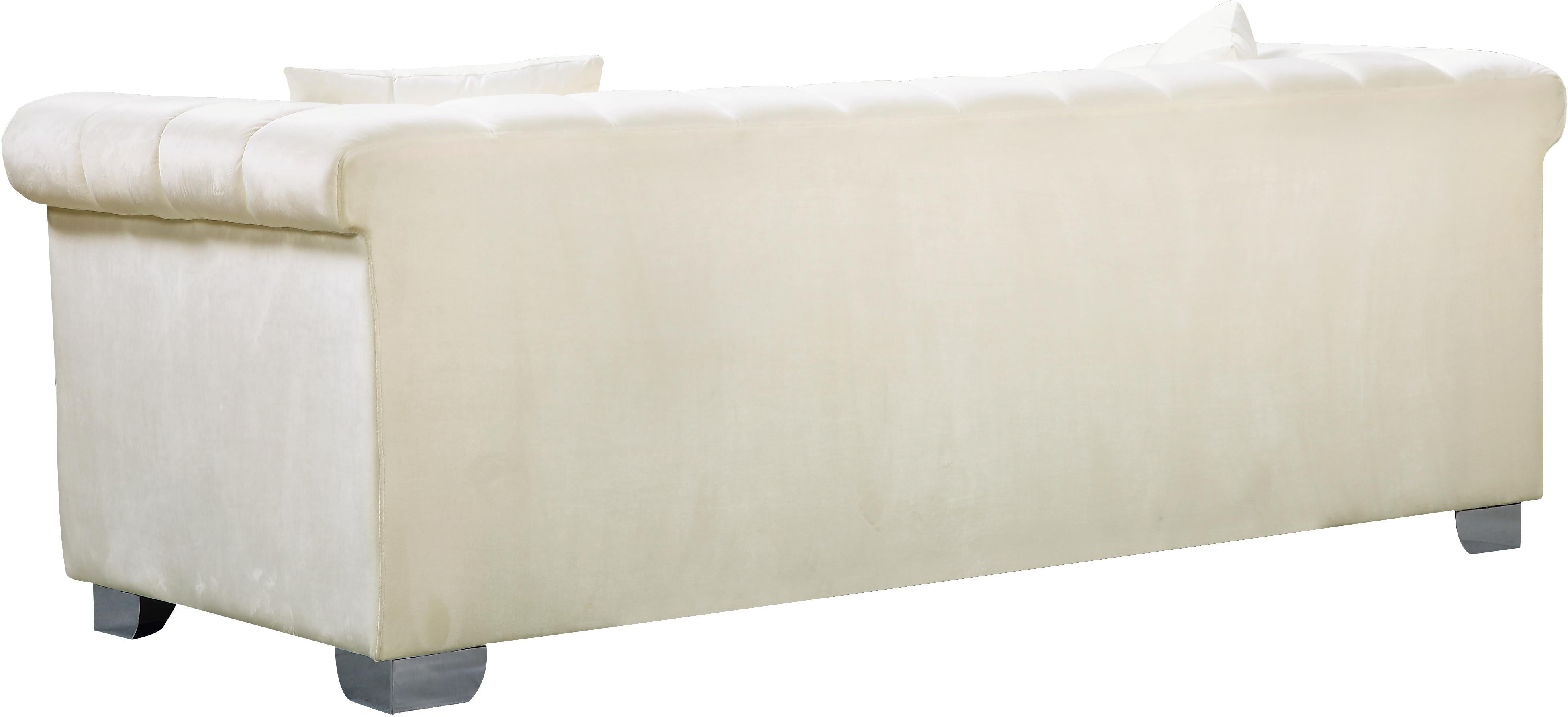 Kayla Cream Velvet Sofa - Luxury Home Furniture (MI)