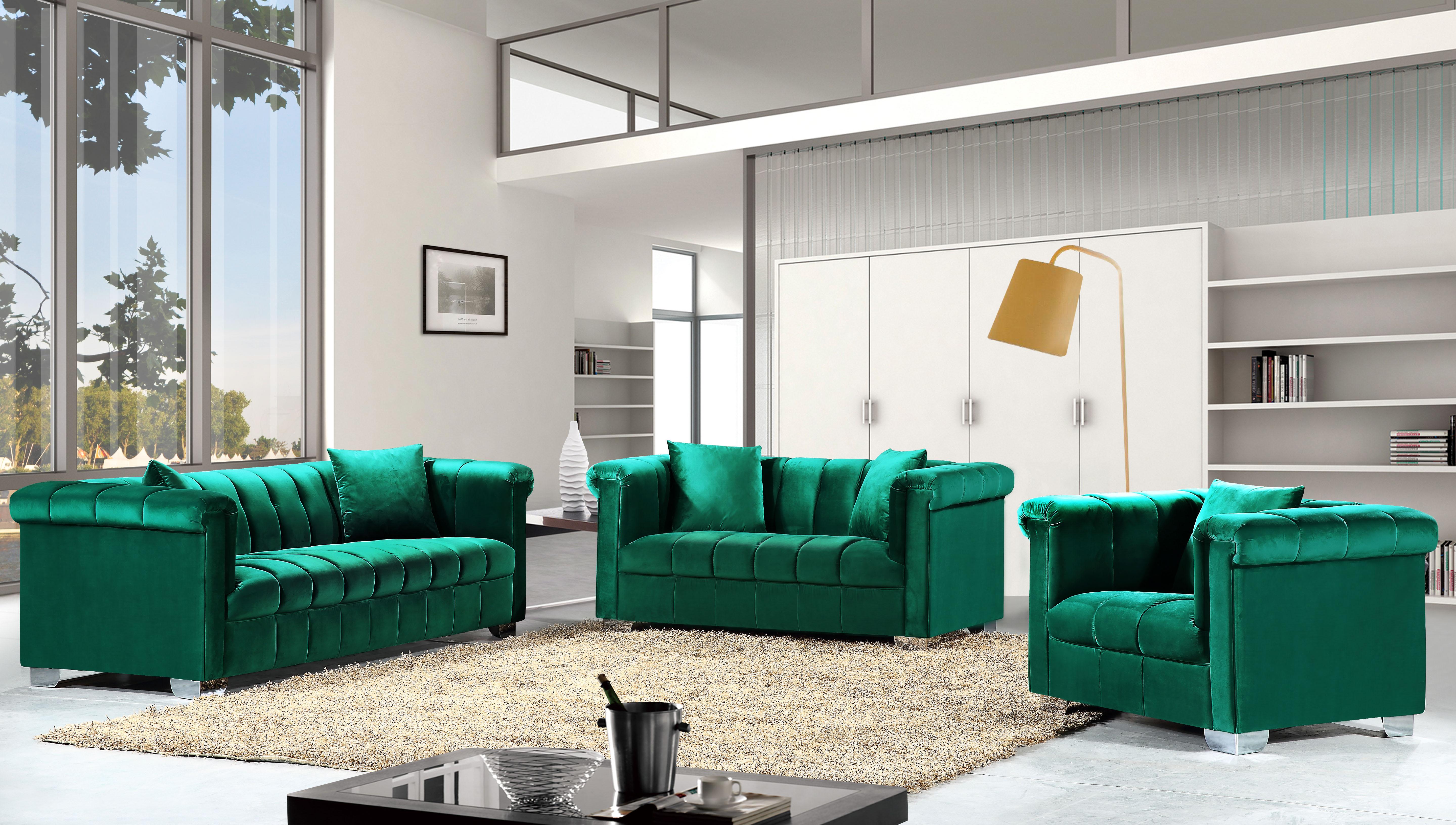 Kayla Green Velvet Sofa - Luxury Home Furniture (MI)