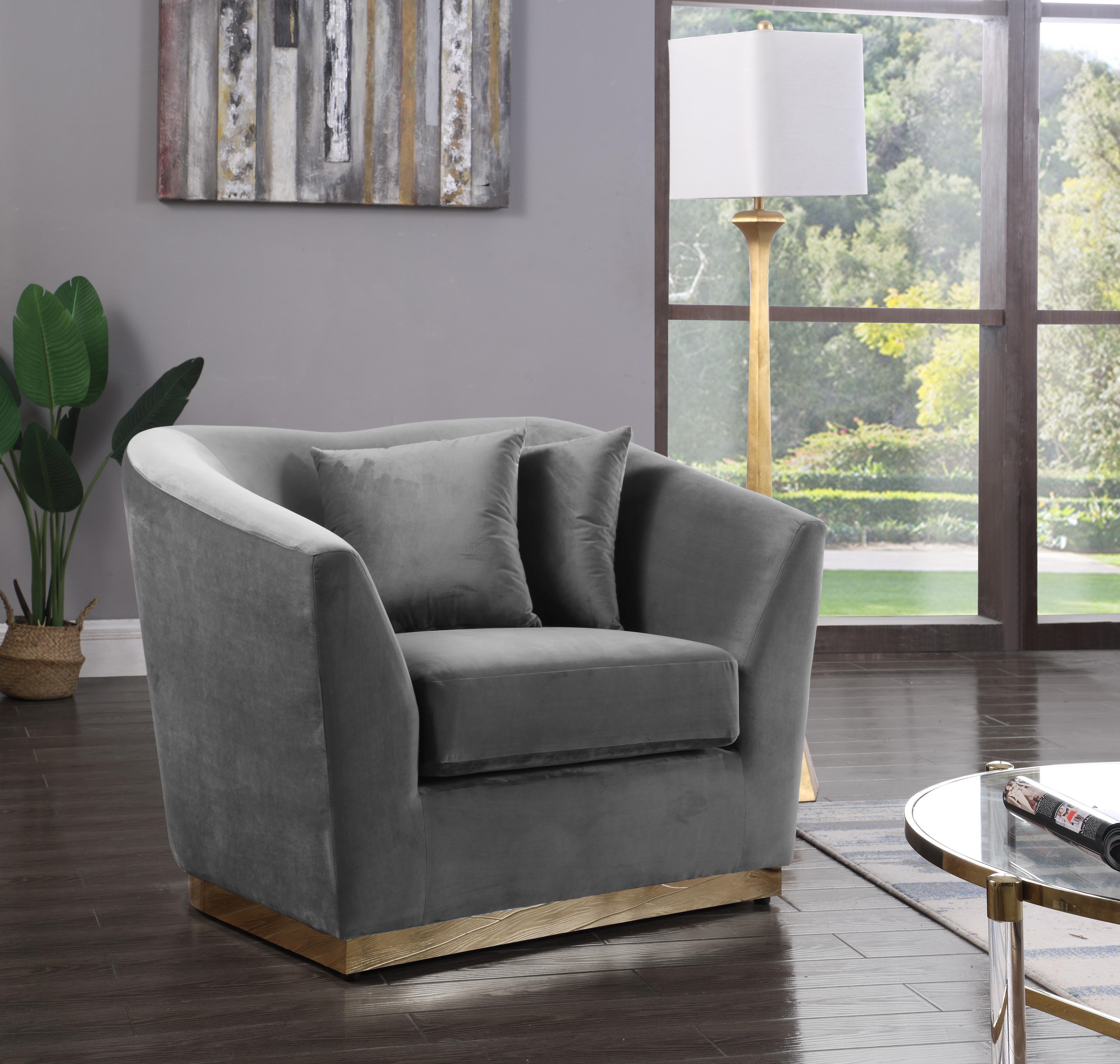 Arabella Grey Velvet Chair