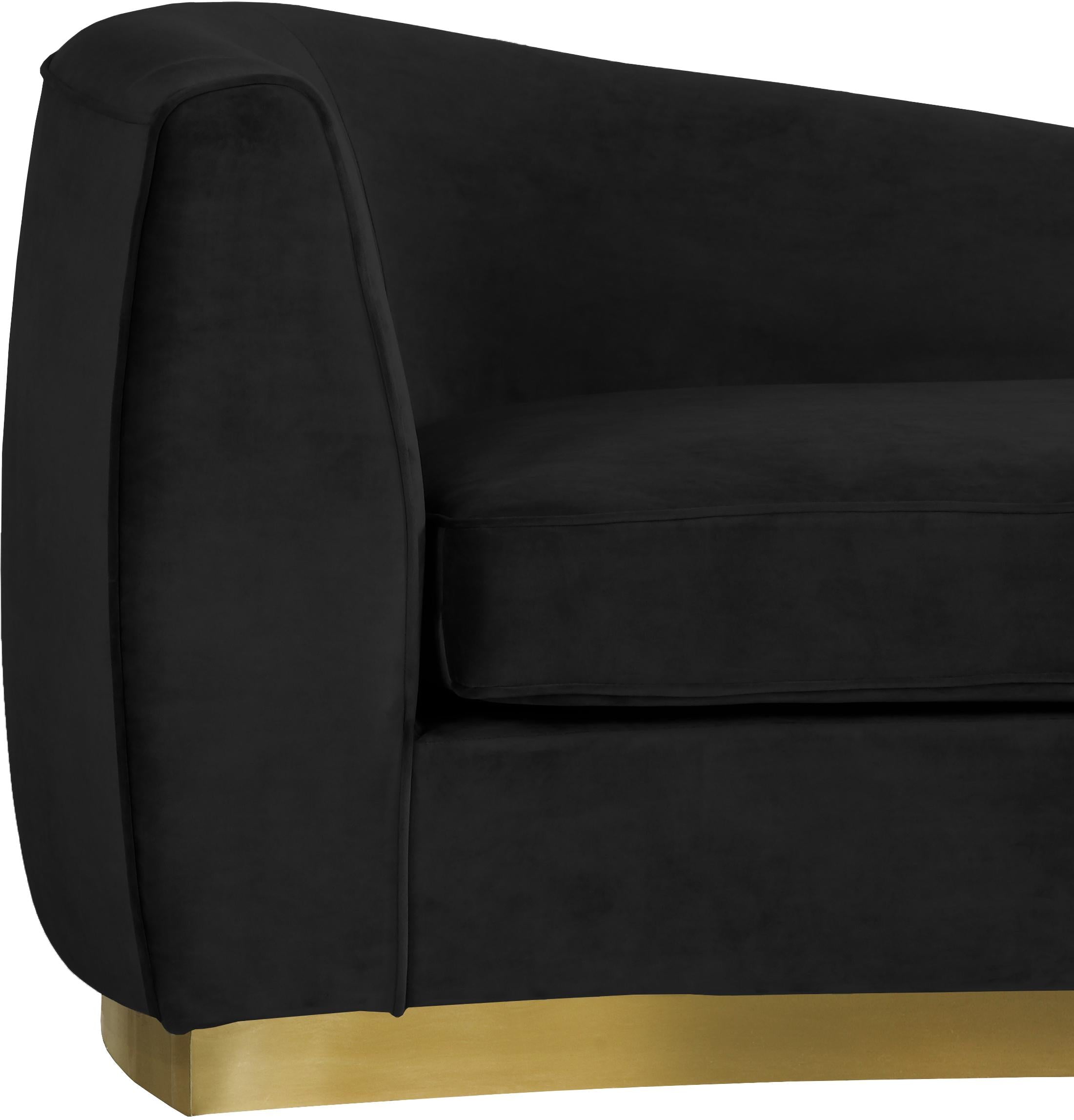 Julian Black Velvet Chaise - Luxury Home Furniture (MI)