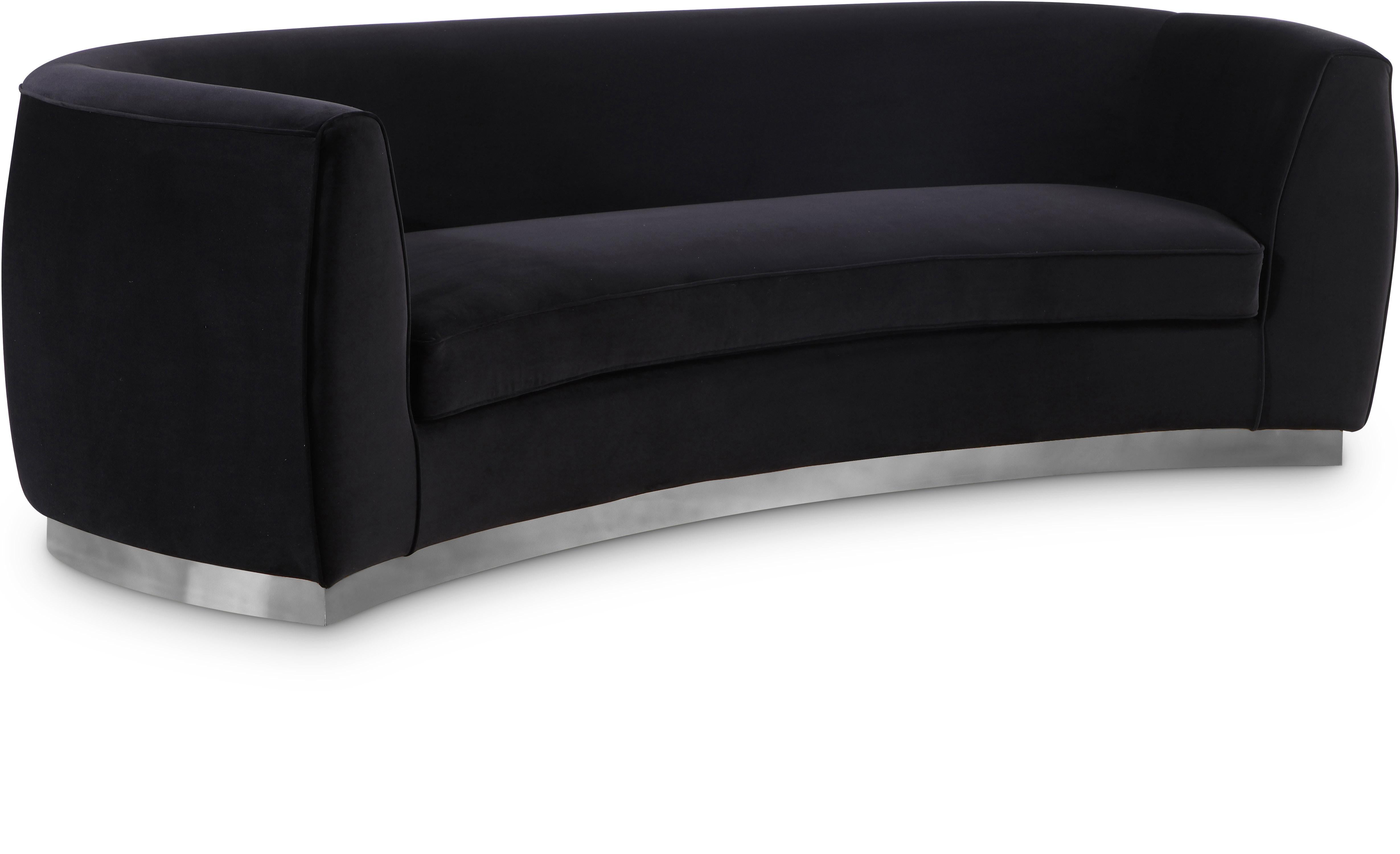 Julian Black Velvet Sofa - Luxury Home Furniture (MI)